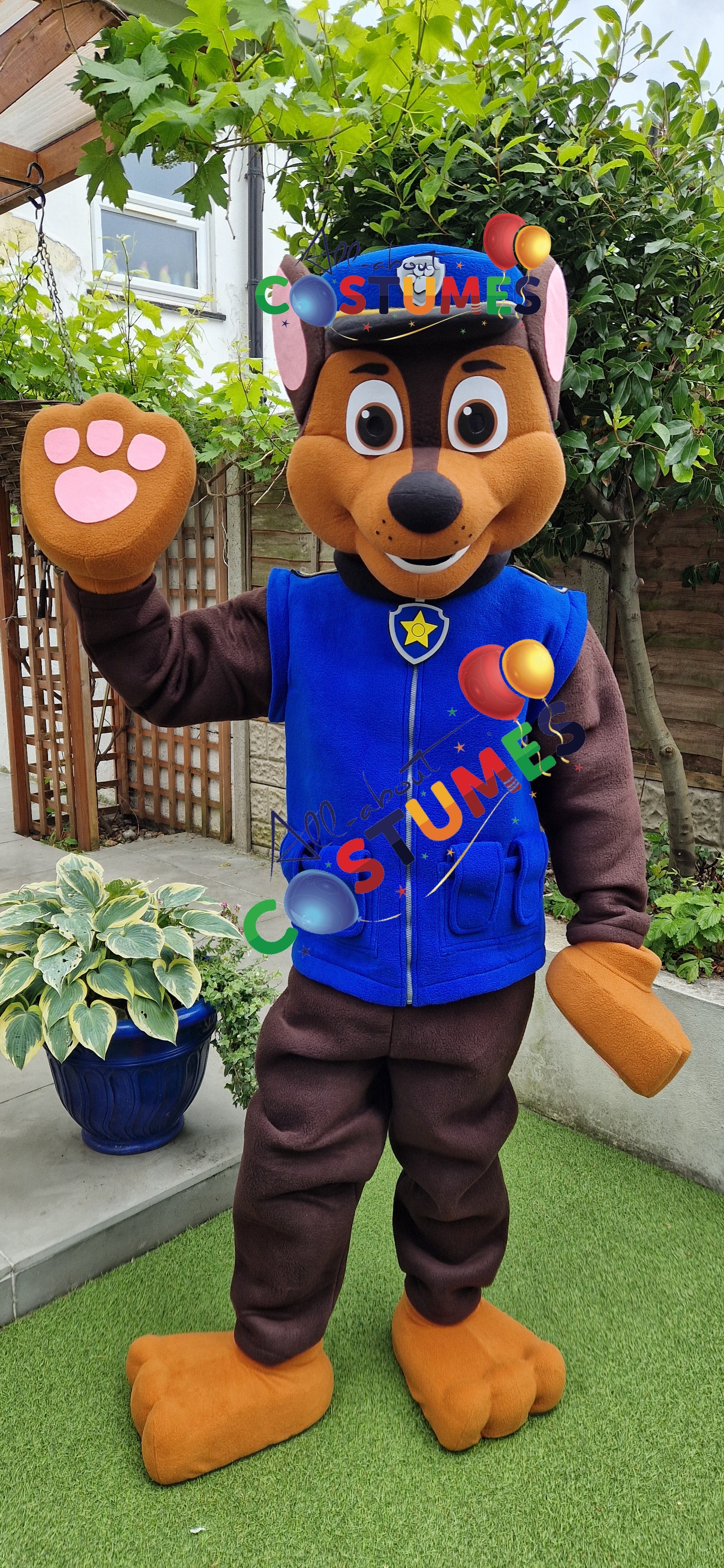 Blue Police Puppy Costume B