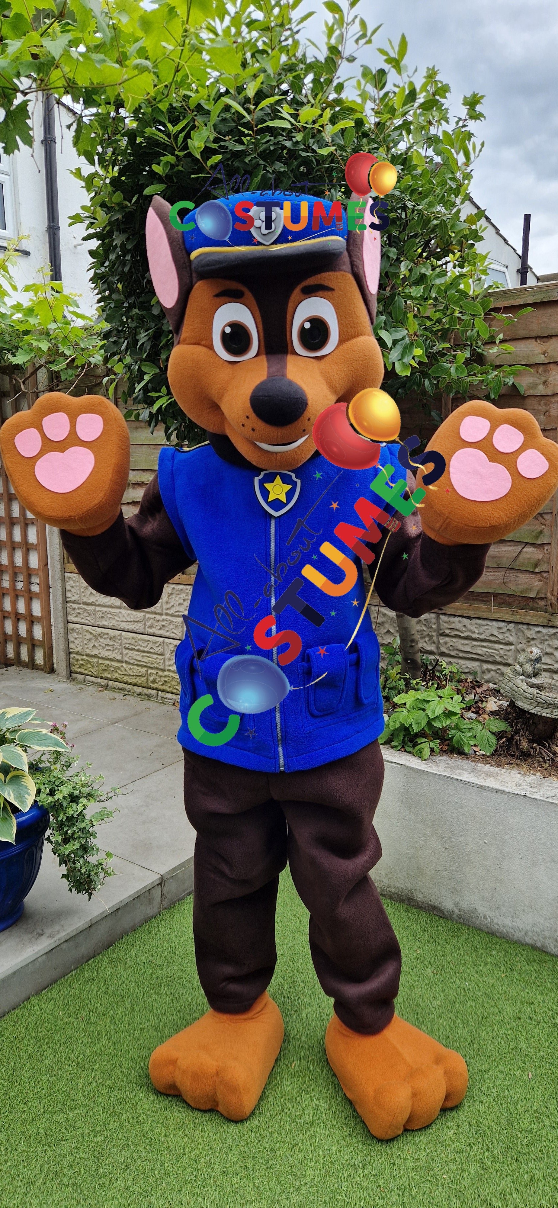 Blue Police Puppy Costume B