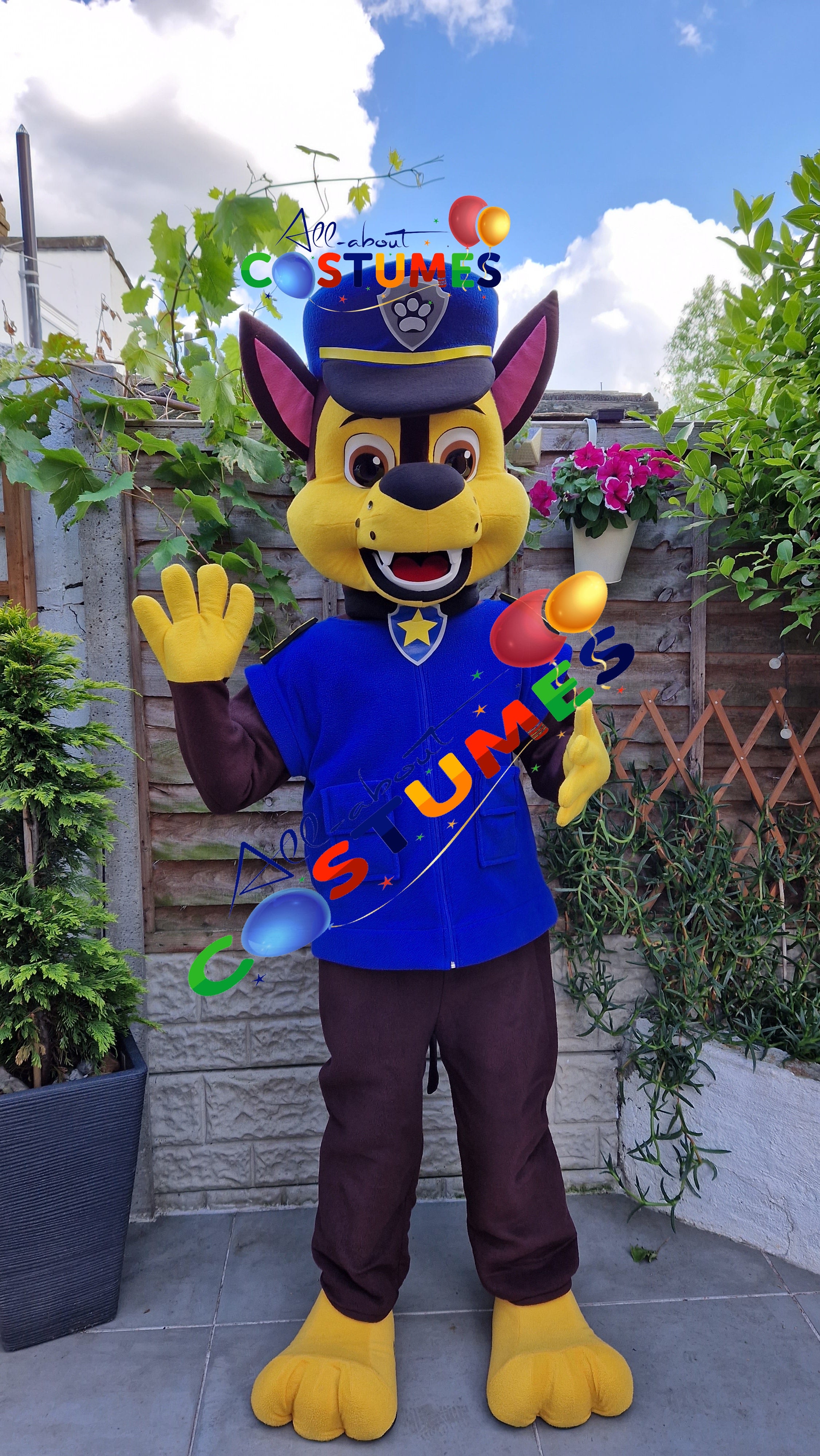 Blue Police Puppy Costume