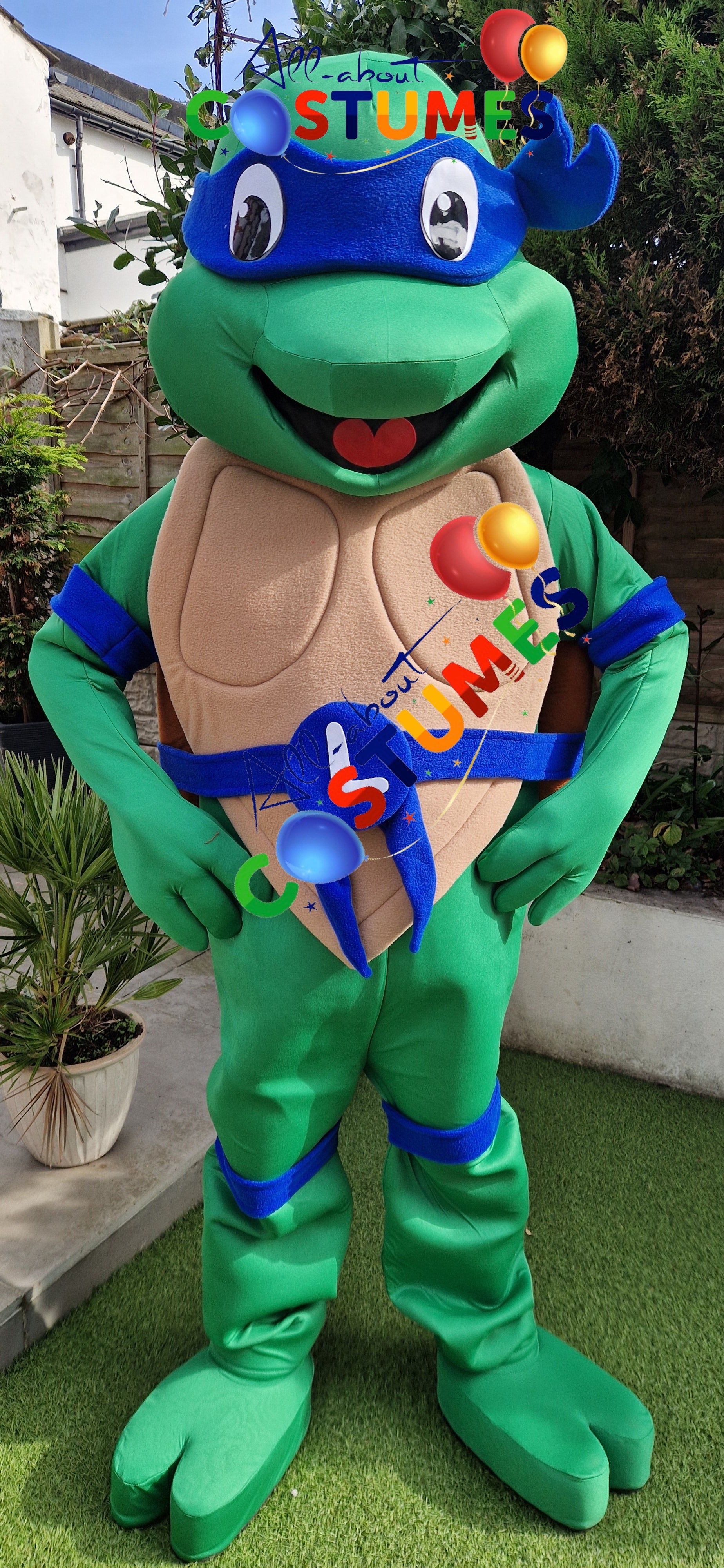 Green Samurai Ninja Costume Blue