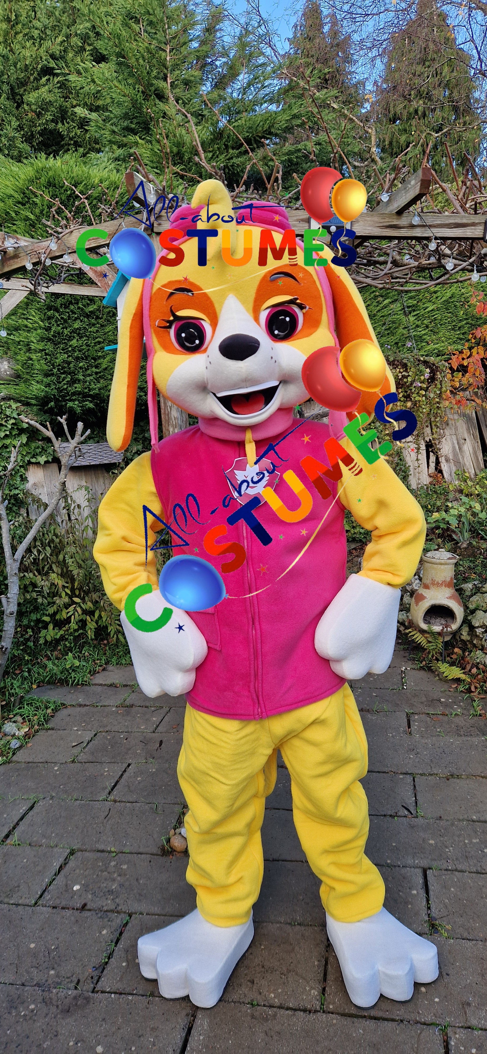 Pink Aviator Puppy Costume B