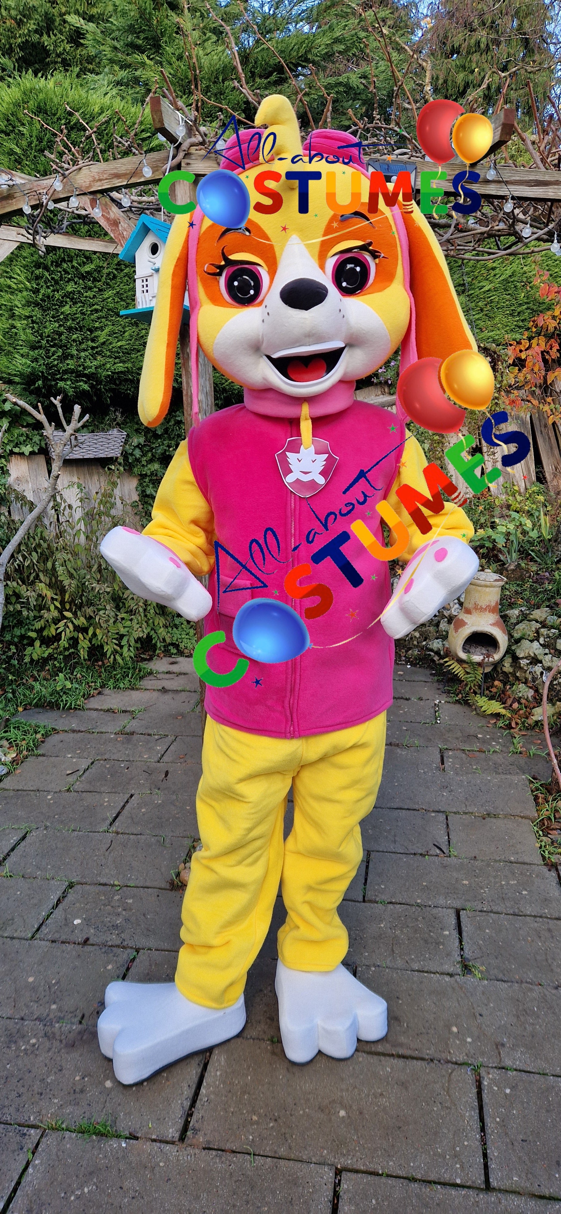 Pink Aviator Puppy Costume B