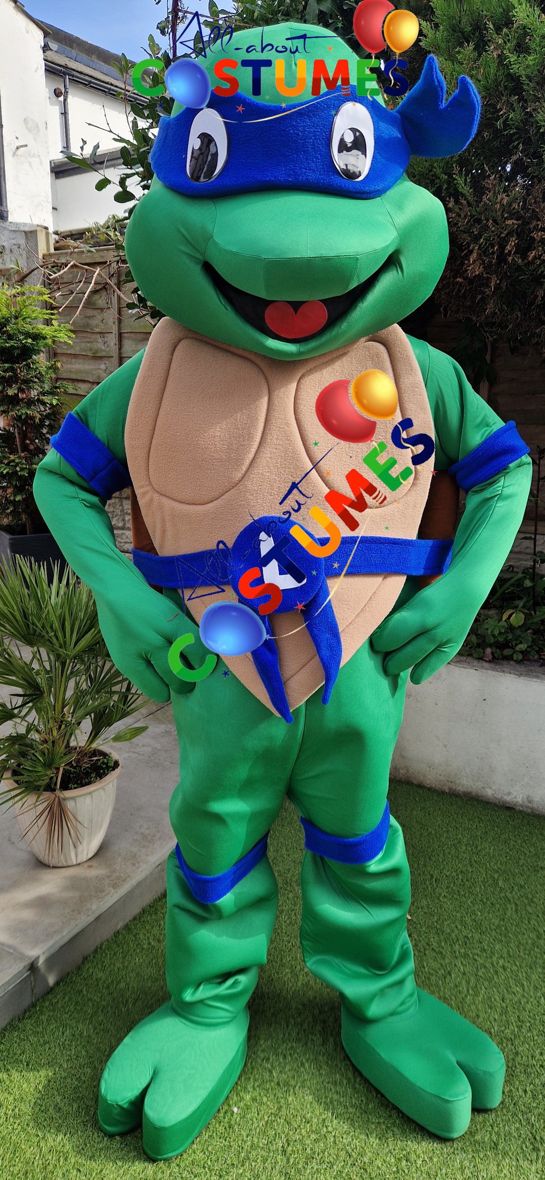 Green Samurai Ninja Costume Blue