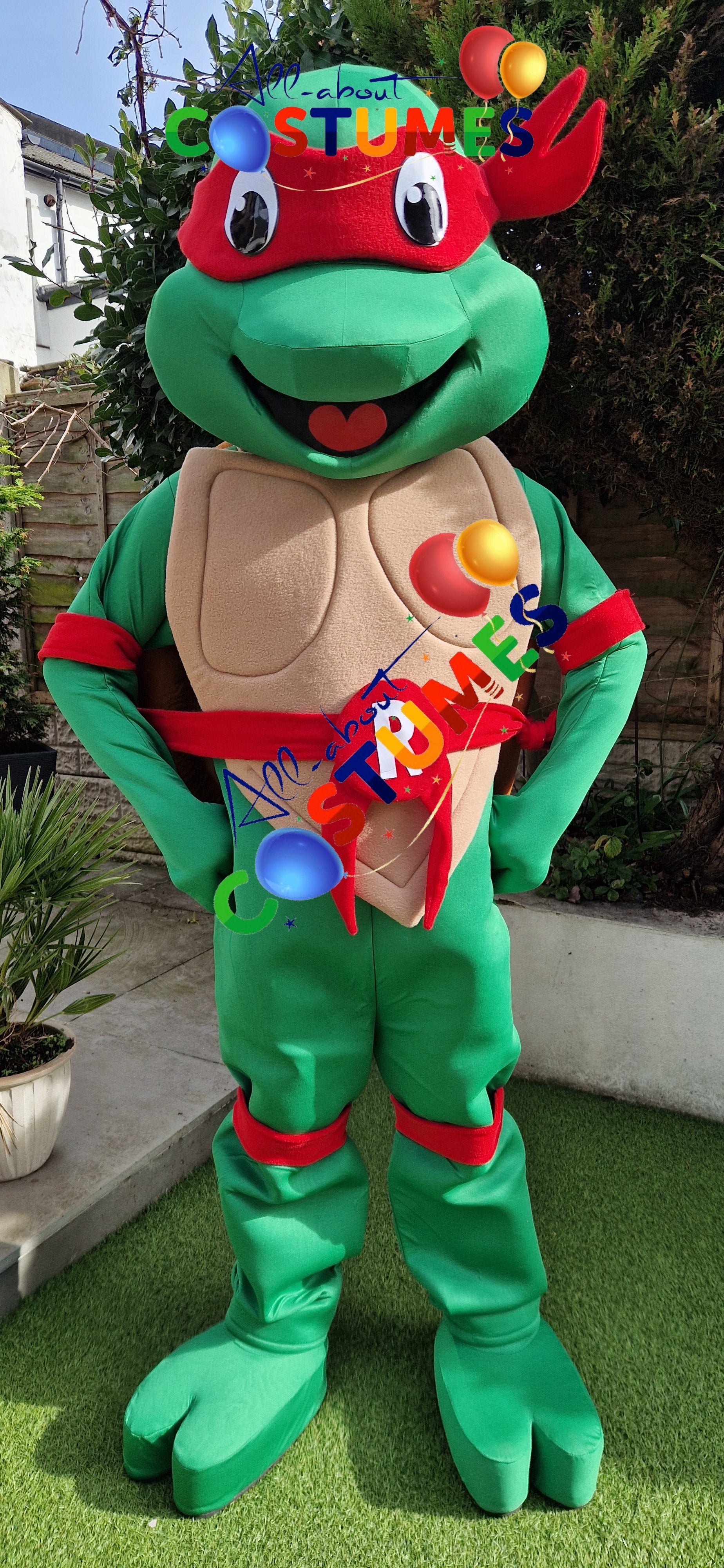 Green Ninja Fighter Costume Red