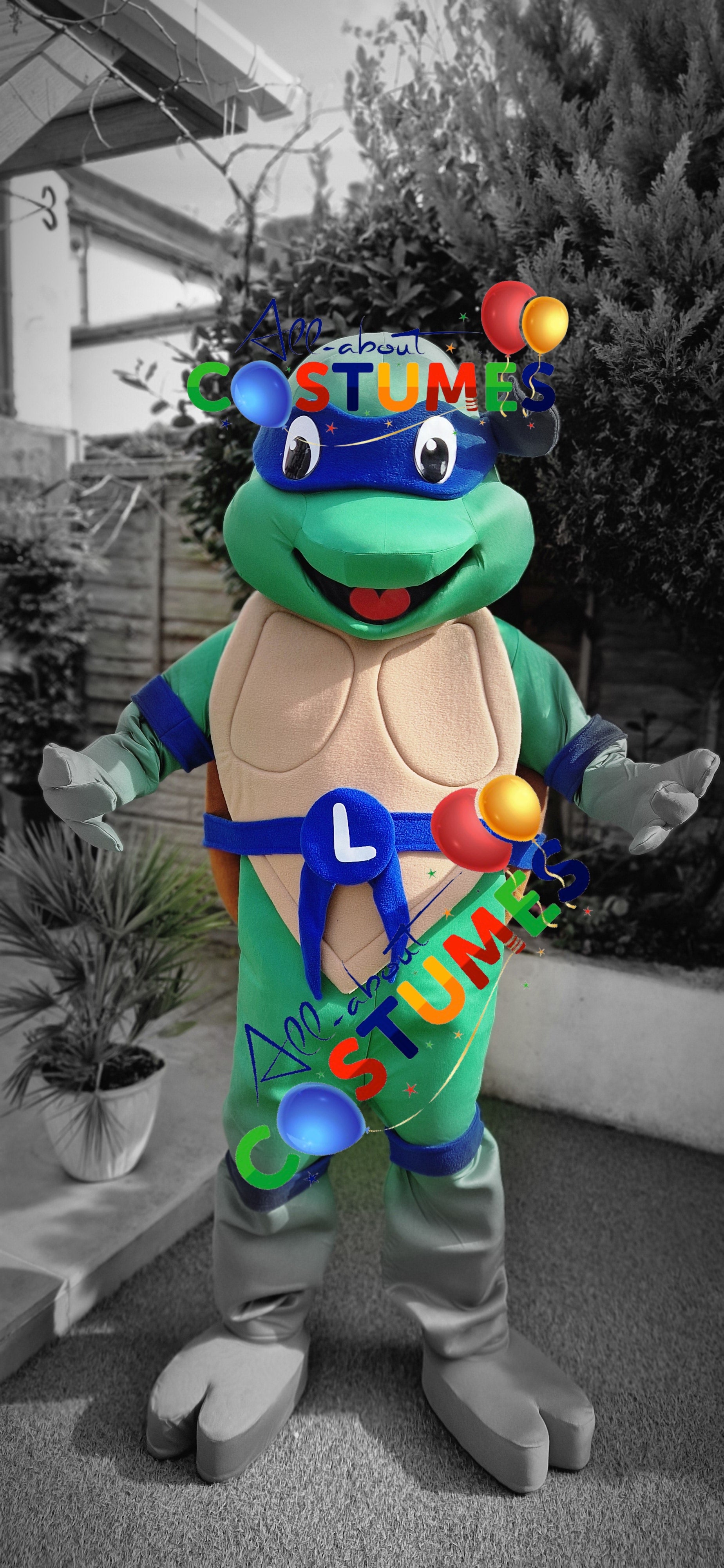 Green Samurai Ninja Costume Blue