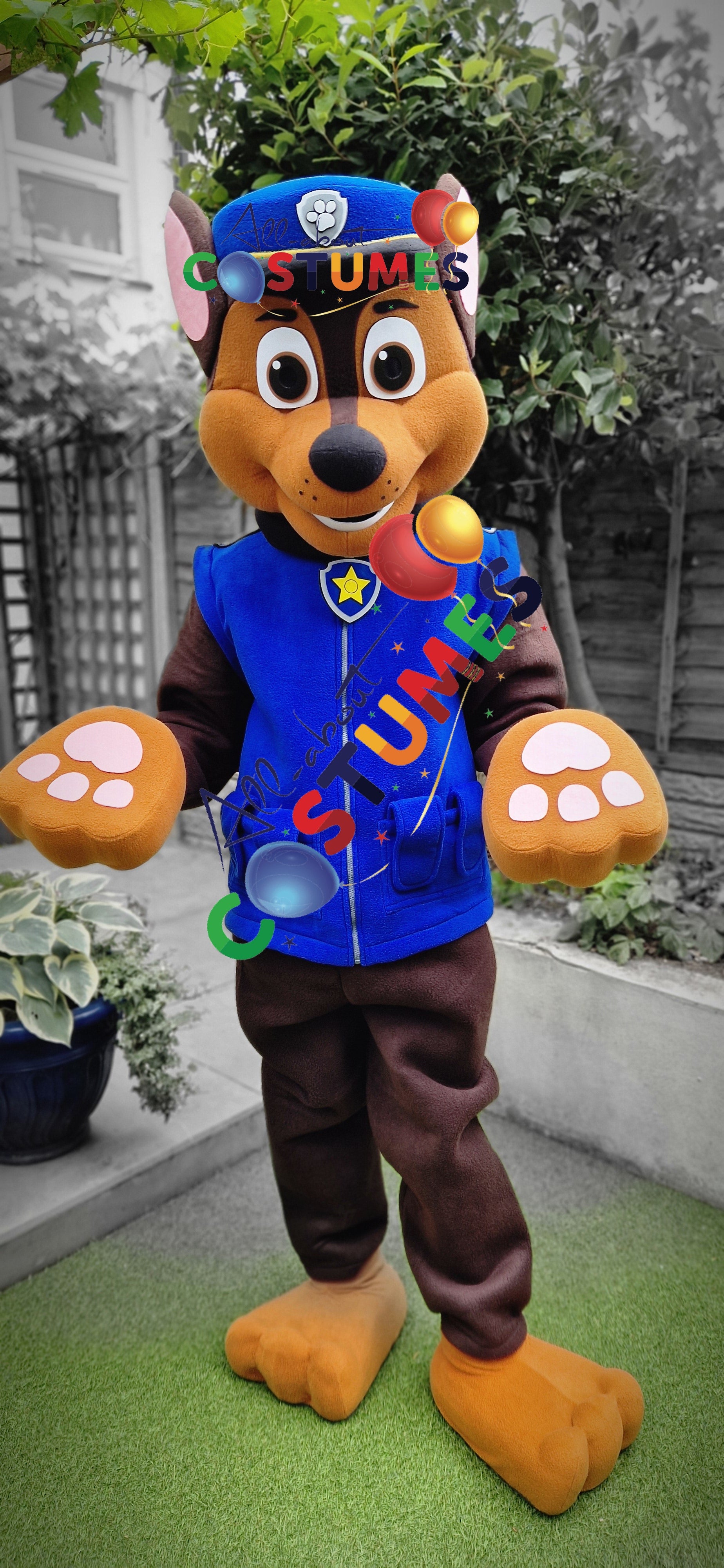 Blue Police Puppy Costume B