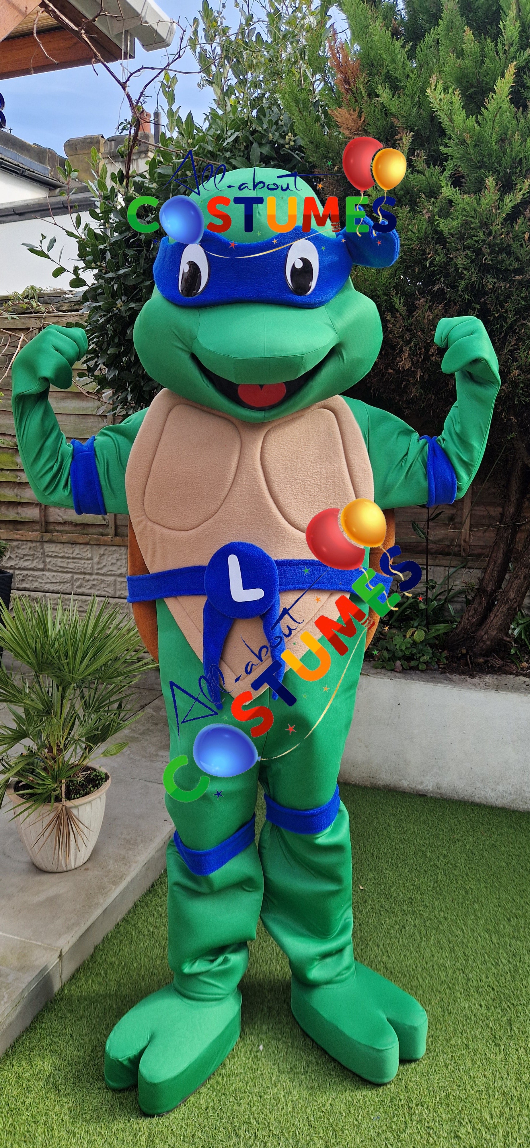 Green Samurai Ninja Costume Blue