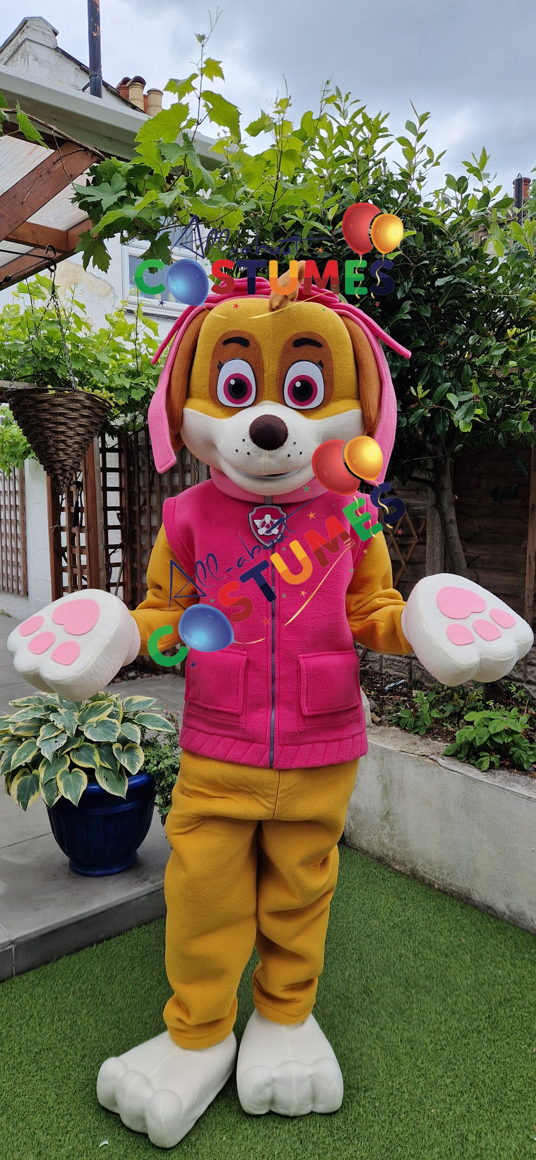 Pink Aviator Puppy Costume