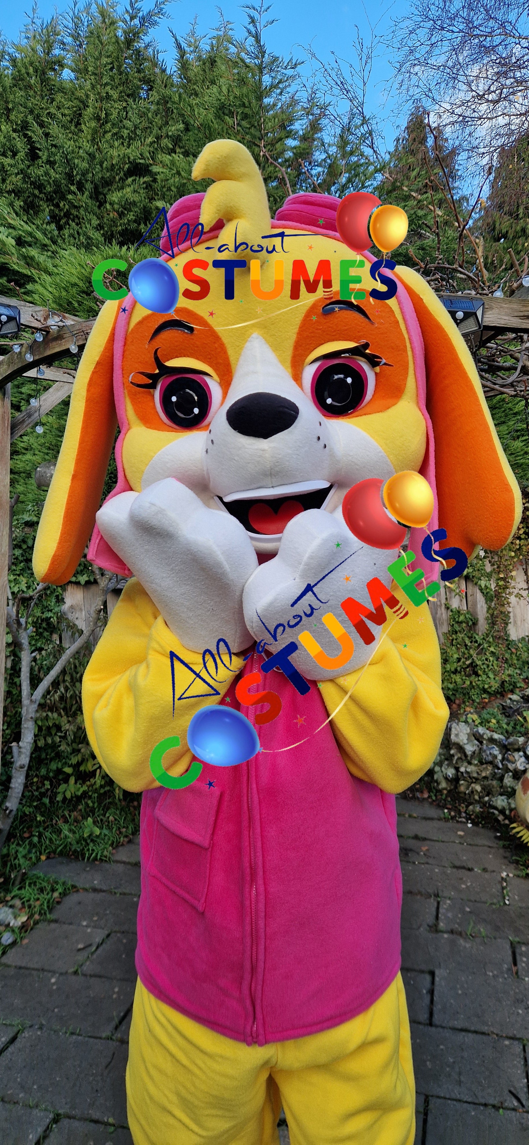 Pink Aviator Puppy Costume B