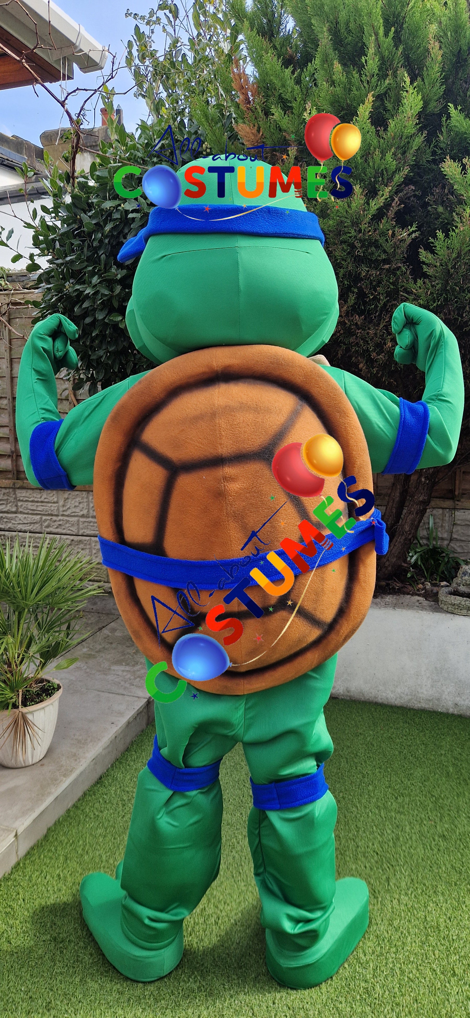 Green Samurai Ninja Costume Blue