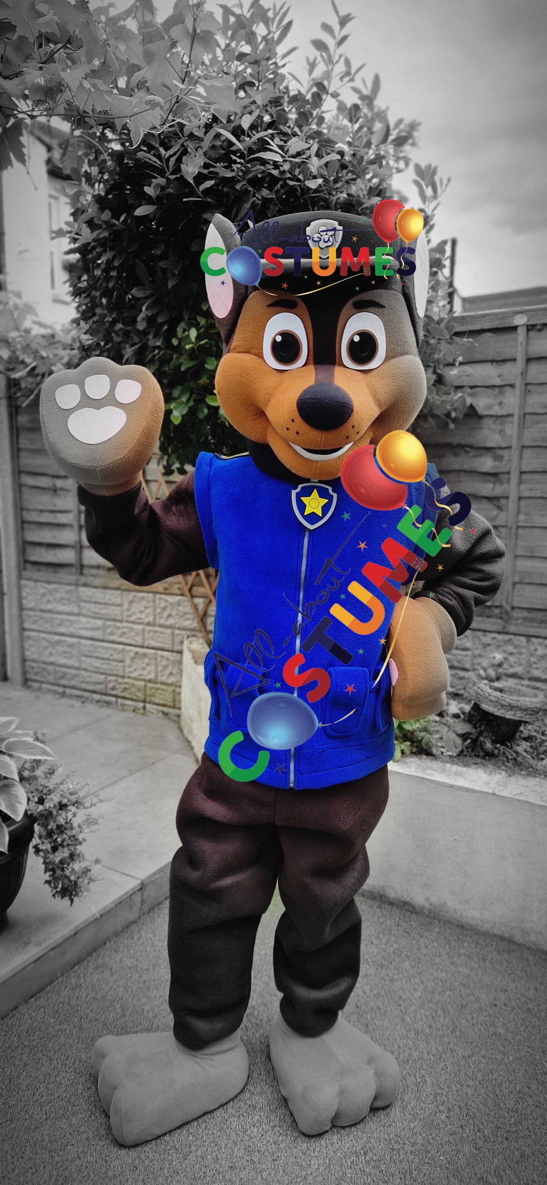 Blue Police Puppy Costume B