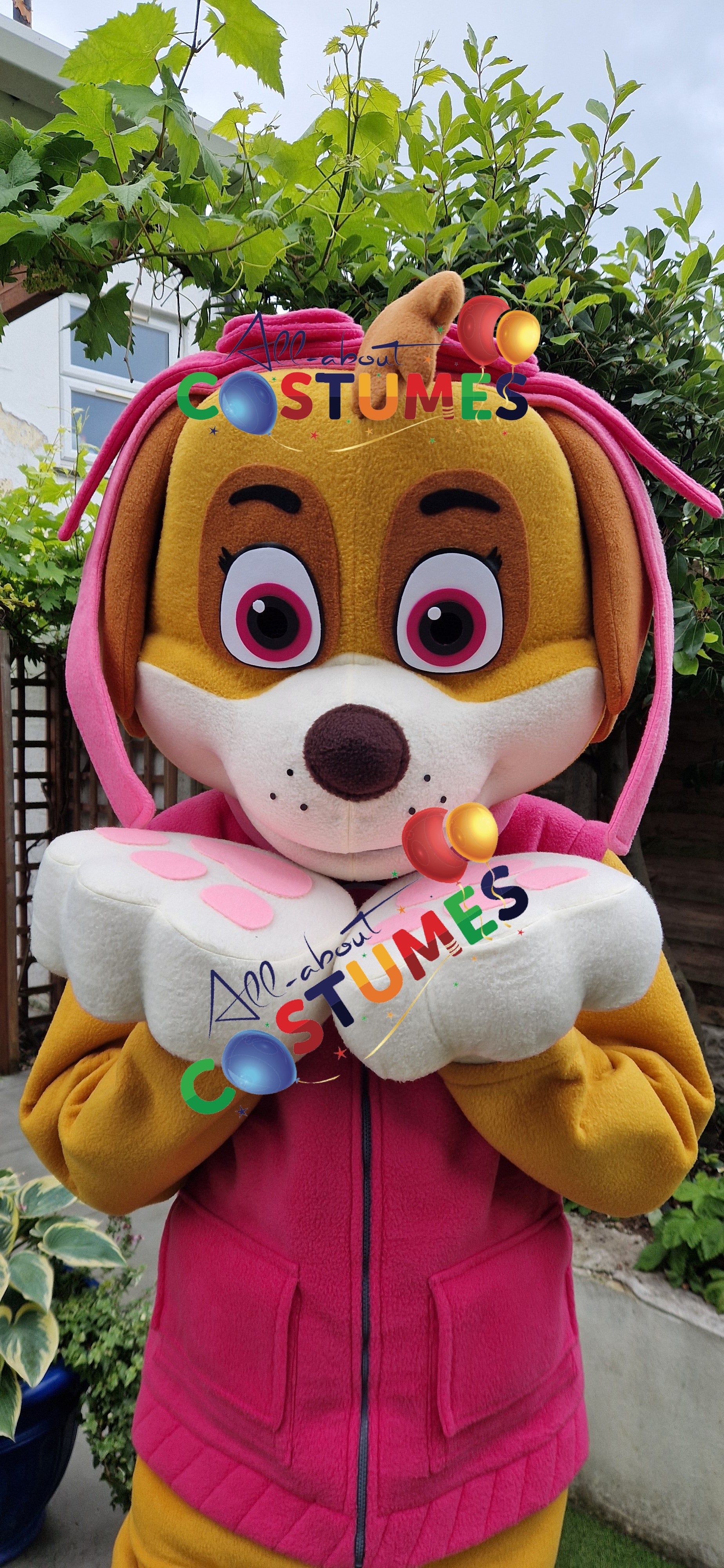 Pink Aviator Puppy Costume