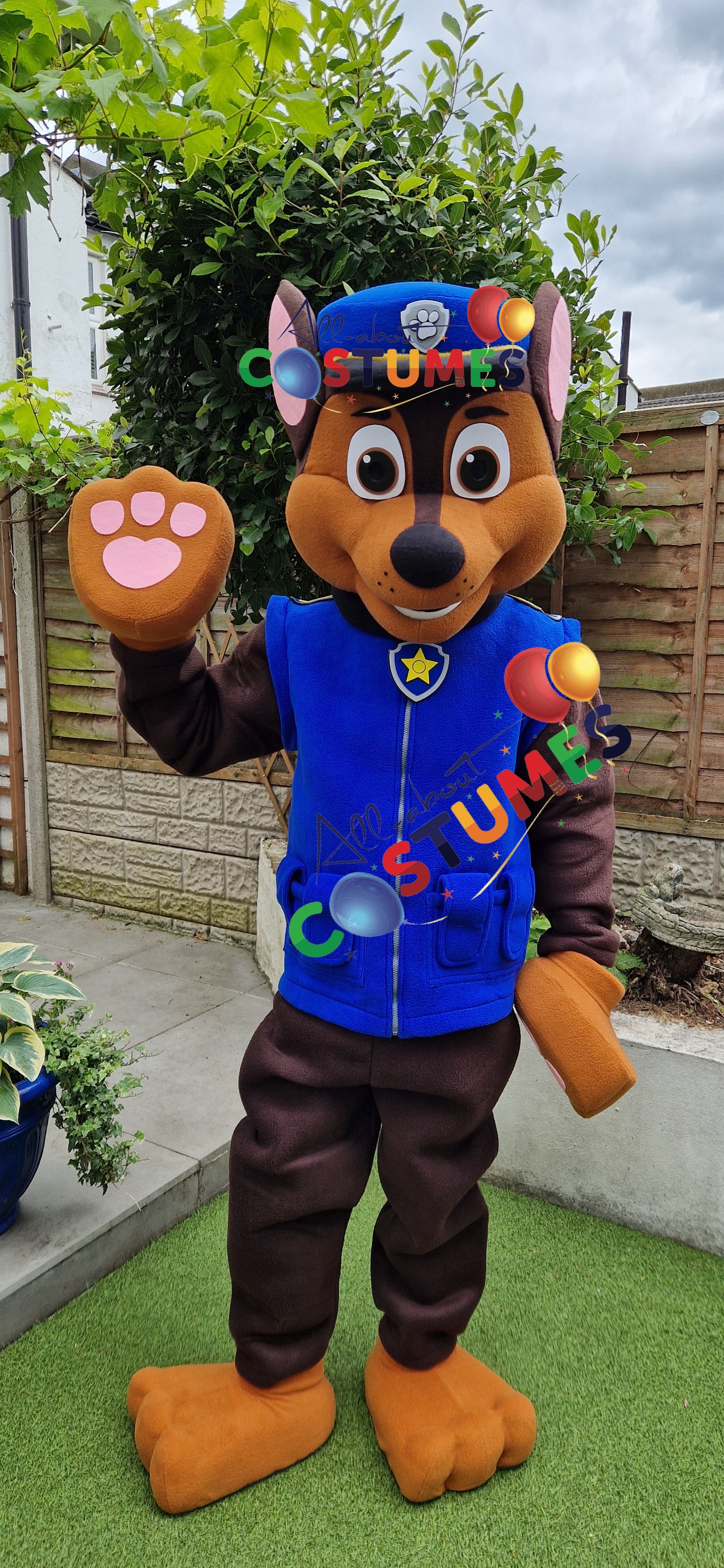 Blue Police Puppy Costume B