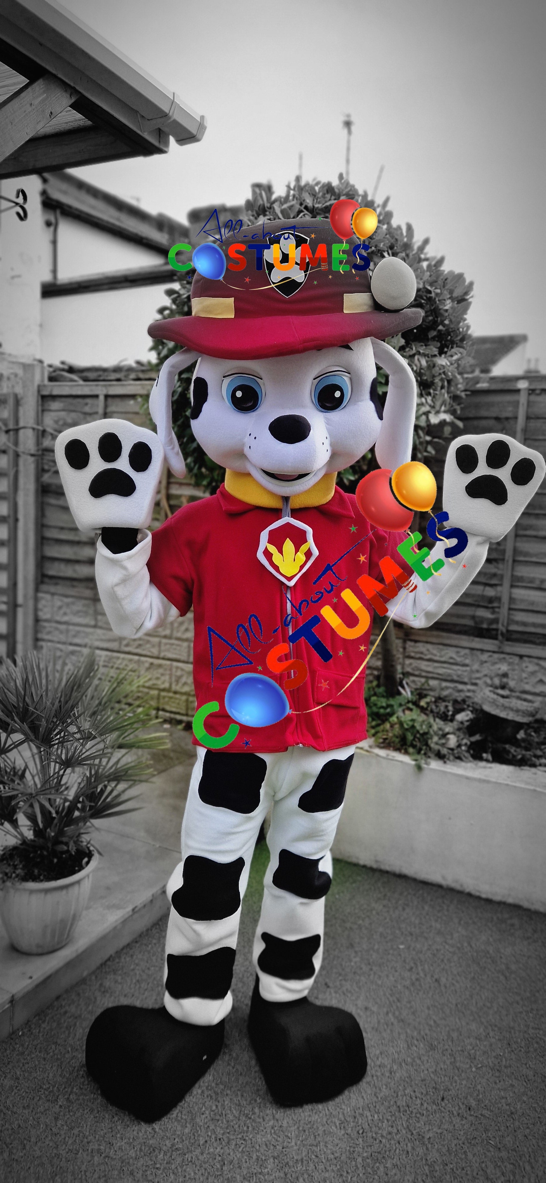 Rescue Dog Dress-Up Outfit Black Paws