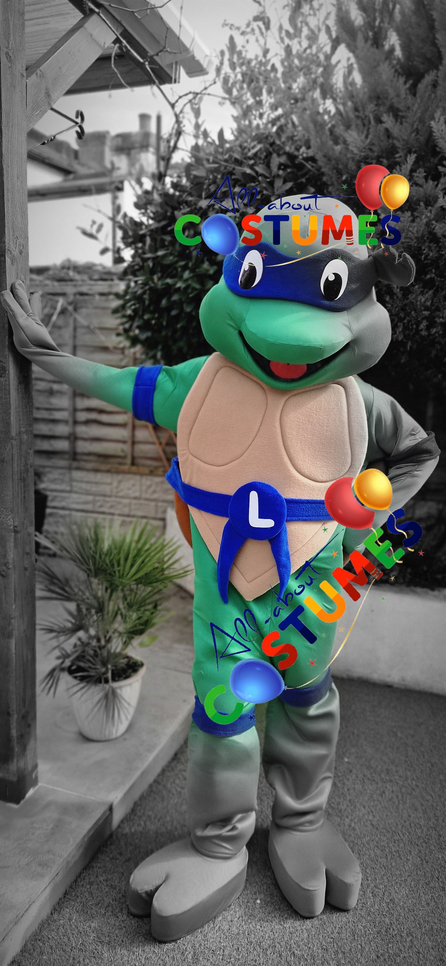 Green Samurai Ninja Costume Blue