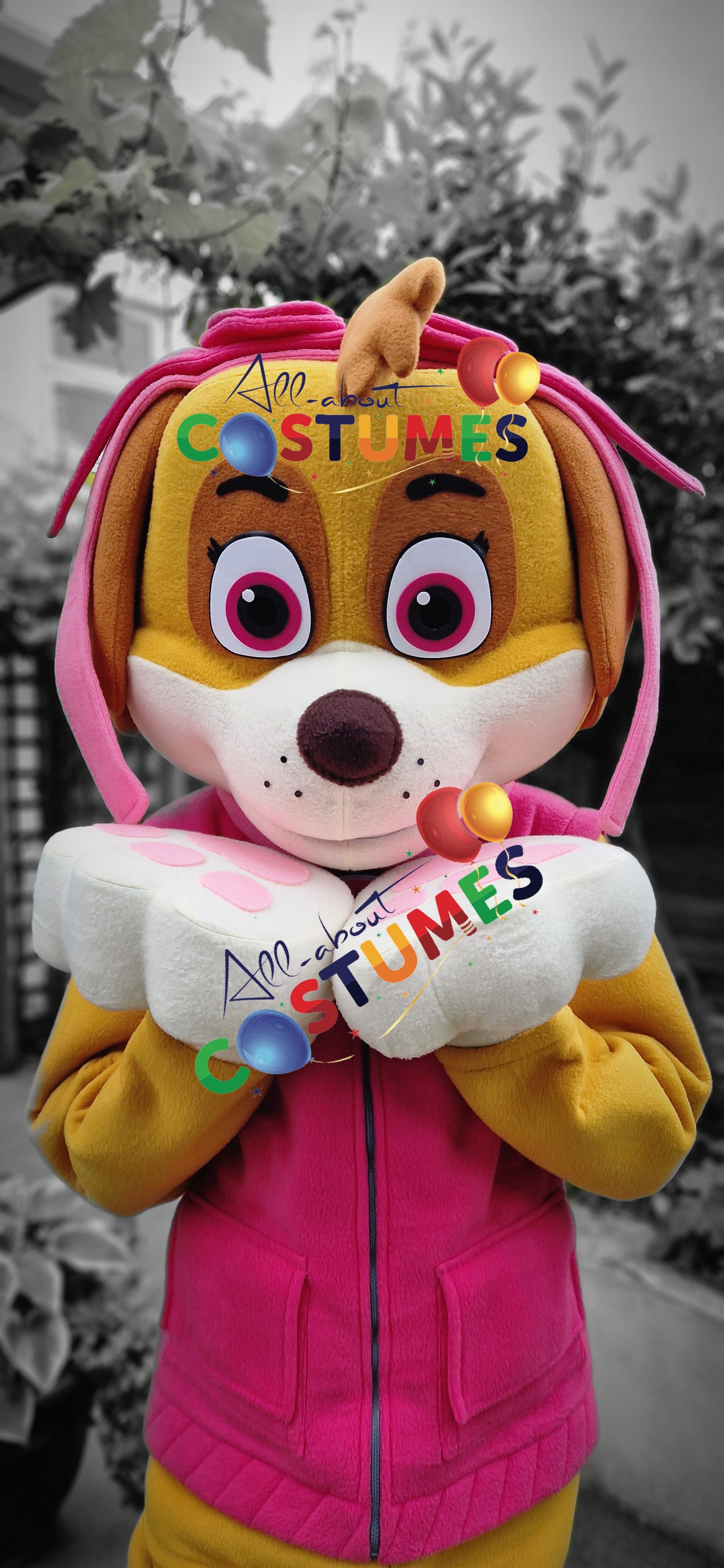 Pink Aviator Puppy Costume