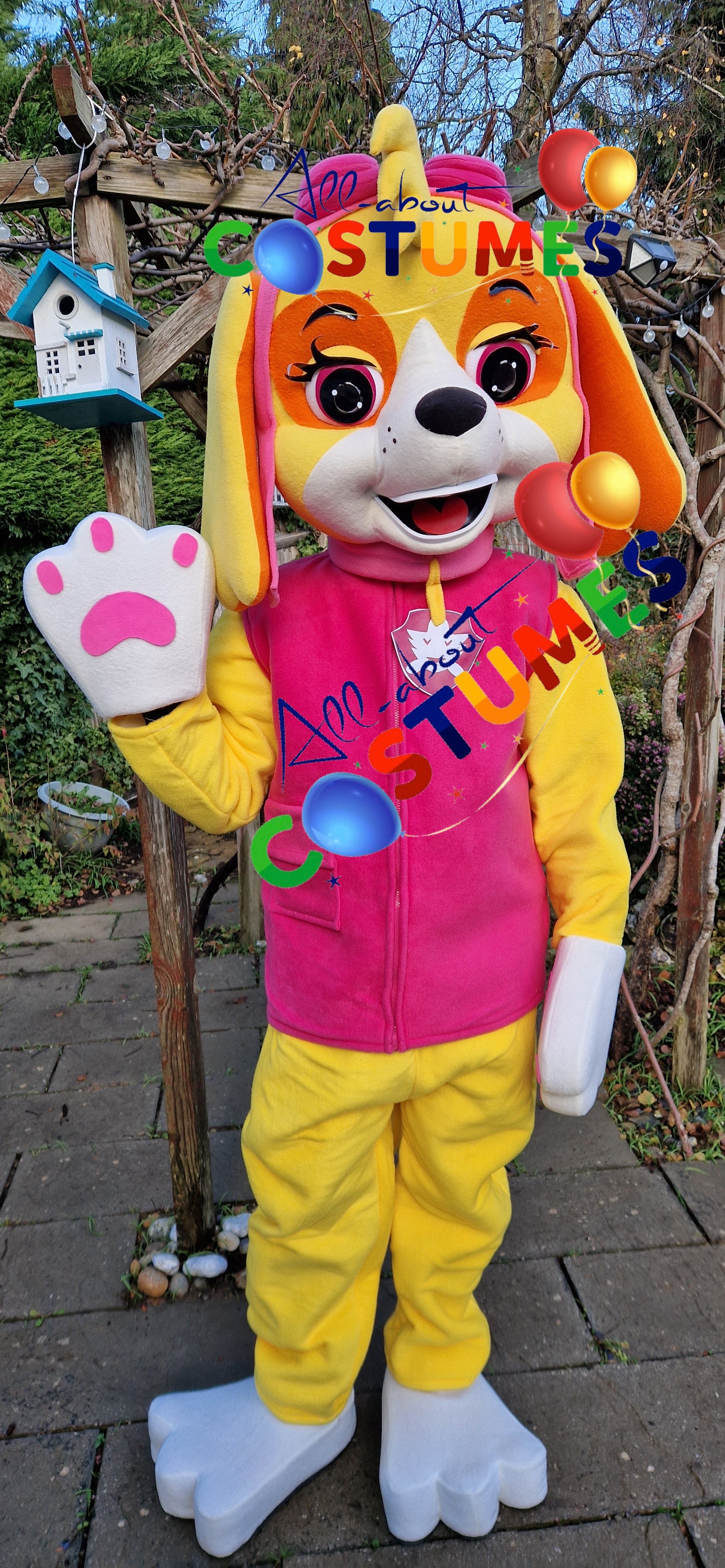 Pink Aviator Puppy Costume B