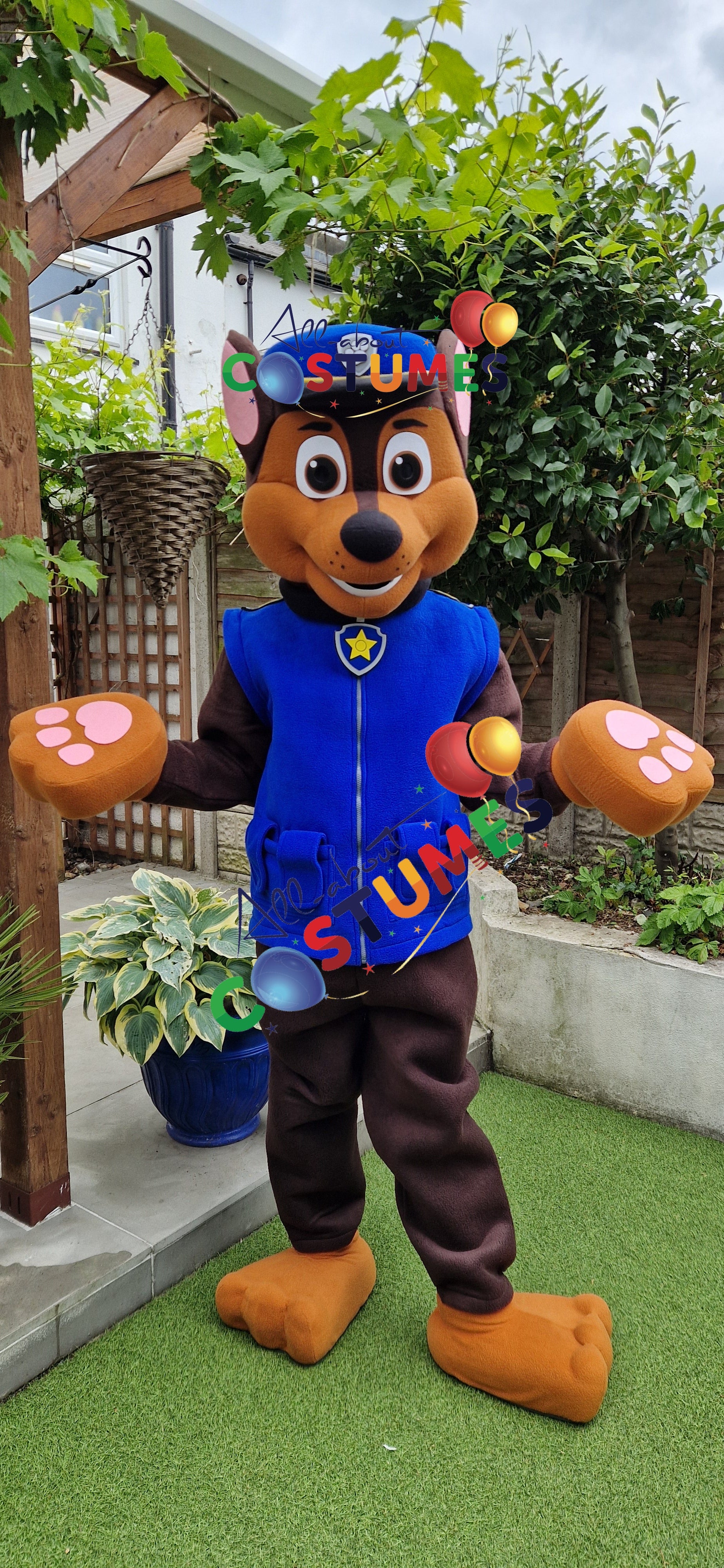 Blue Police Puppy Costume B