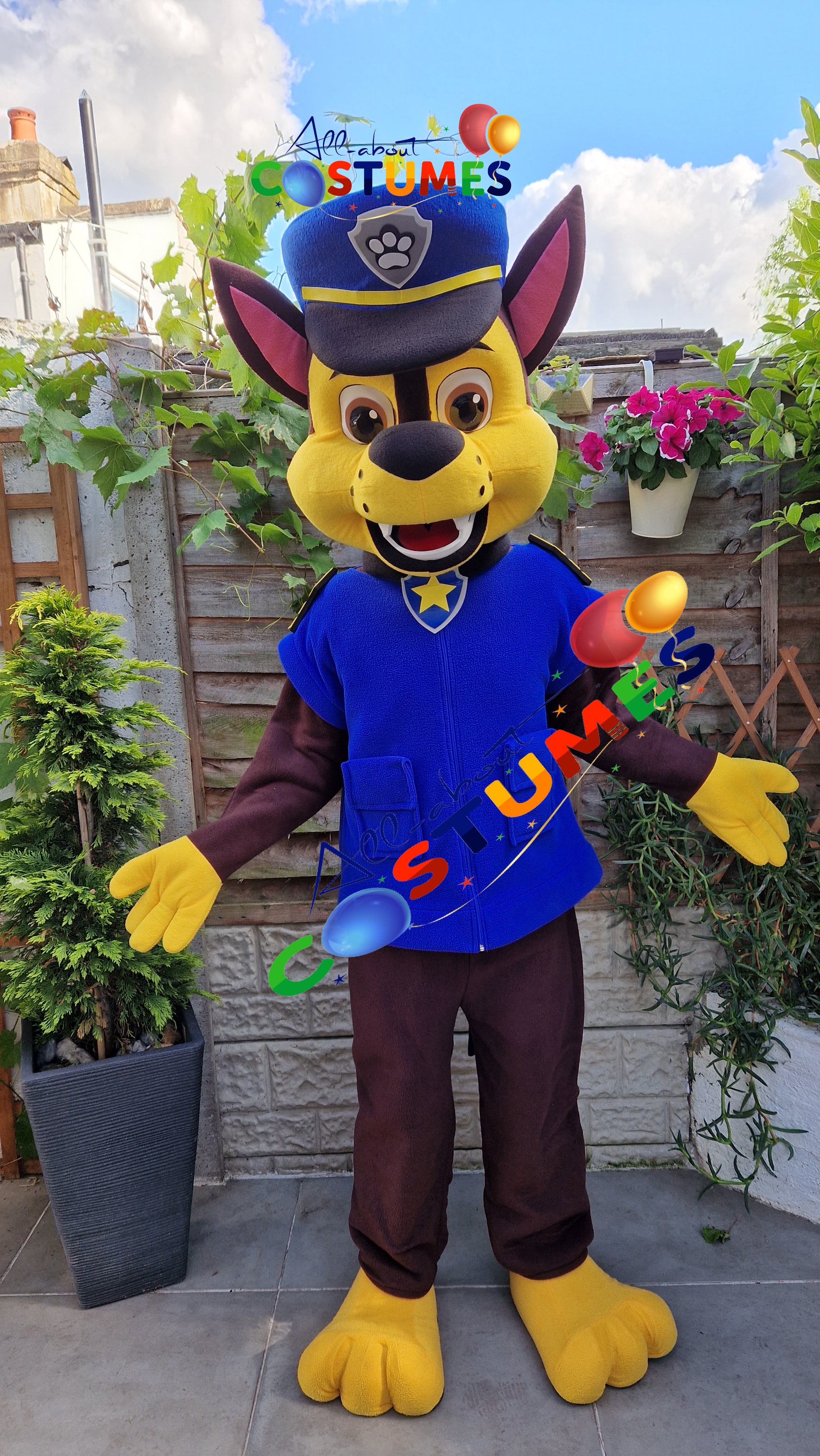 Blue Police Puppy Costume