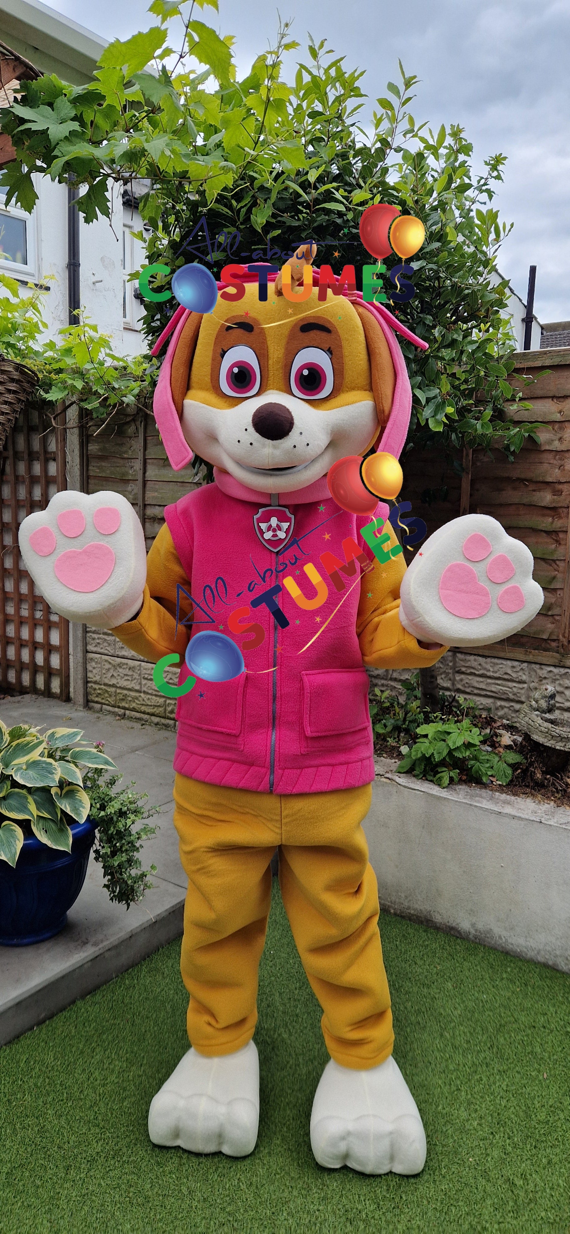 Pink Aviator Puppy Costume