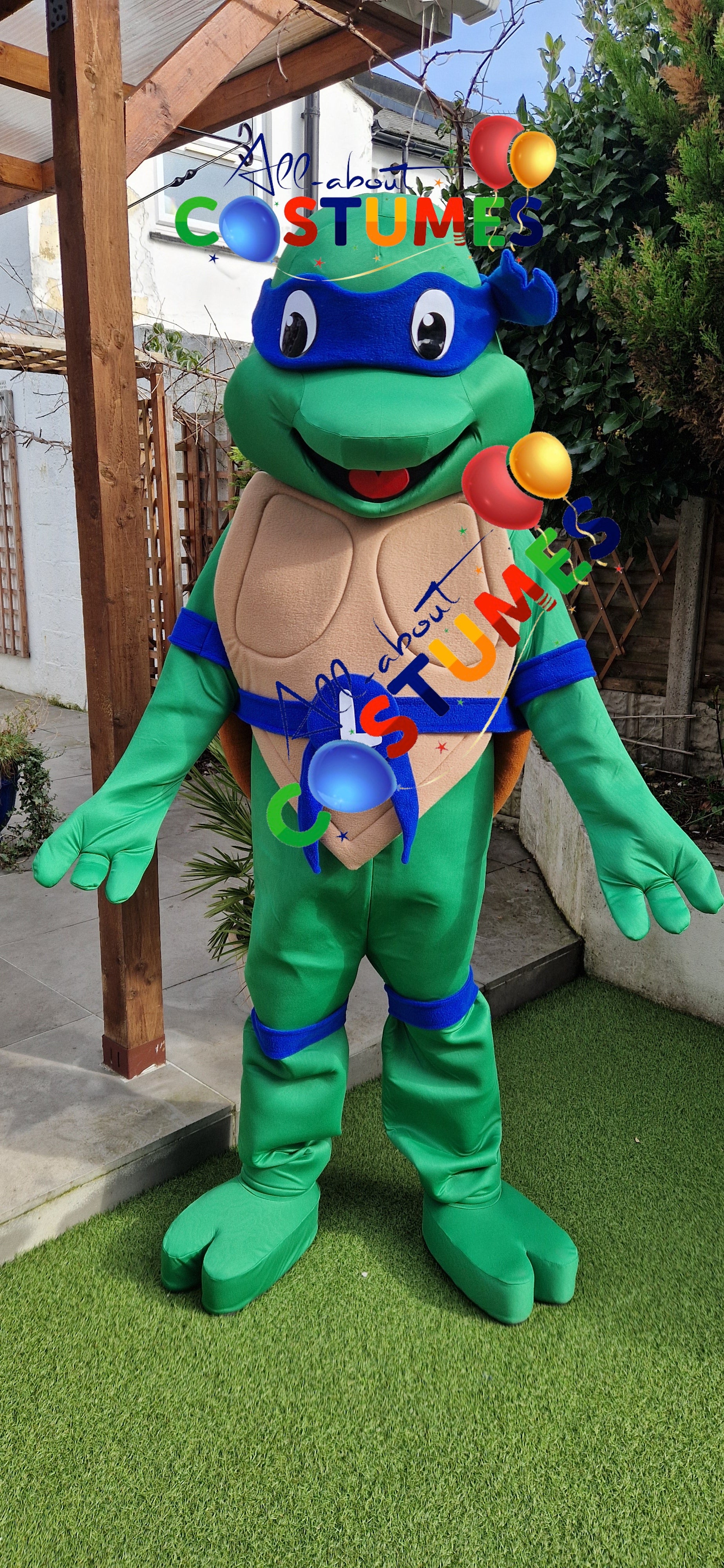 Green Samurai Ninja Costume Blue