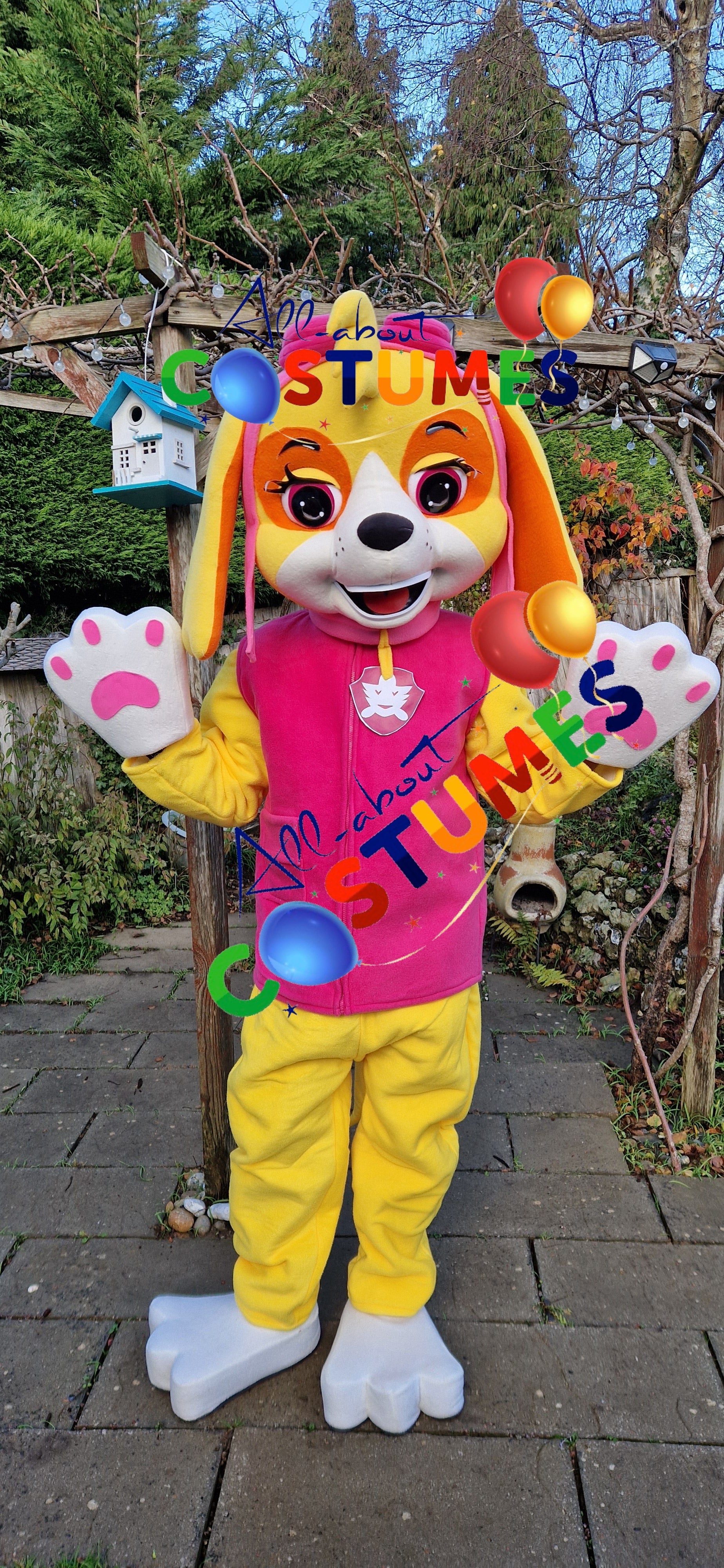 Pink Aviator Puppy Costume B