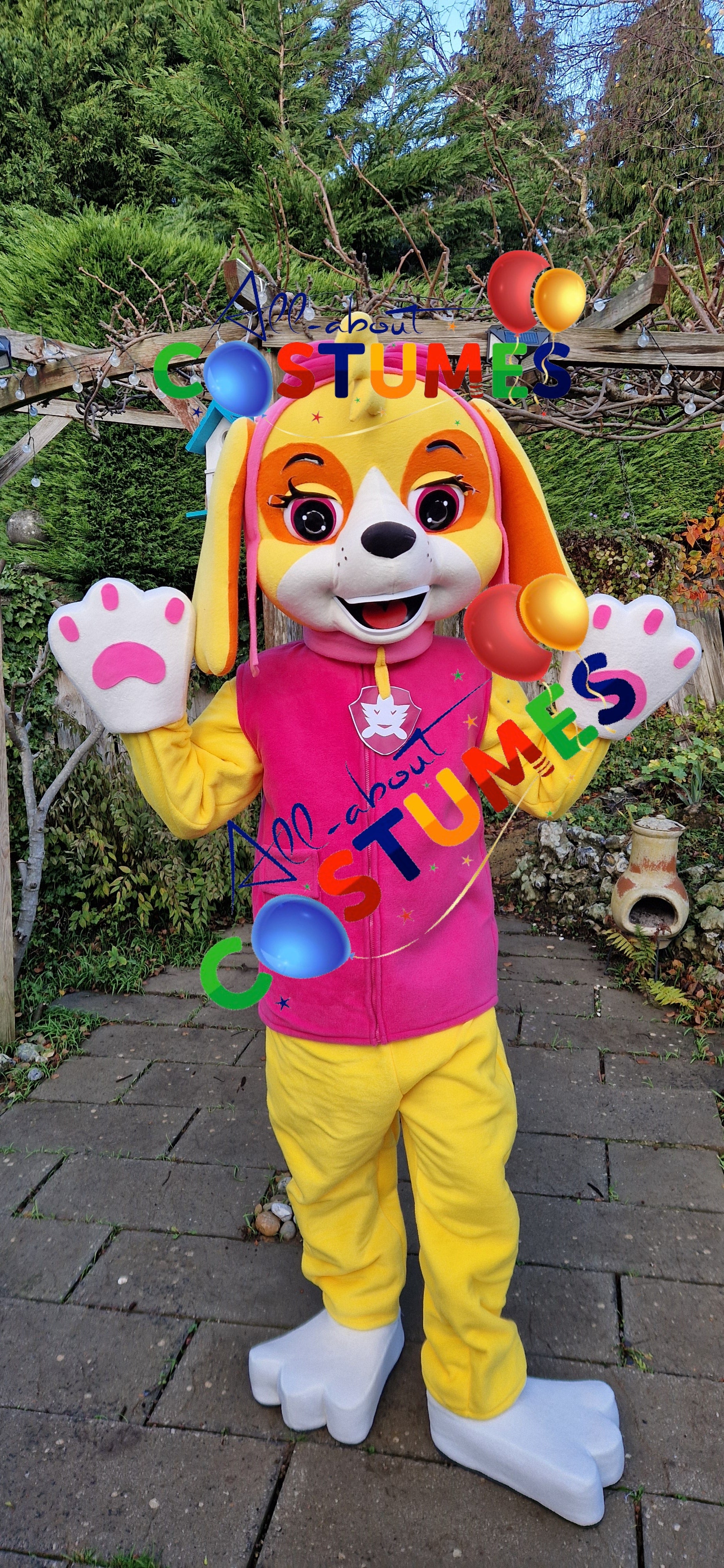 Pink Aviator Puppy Costume B