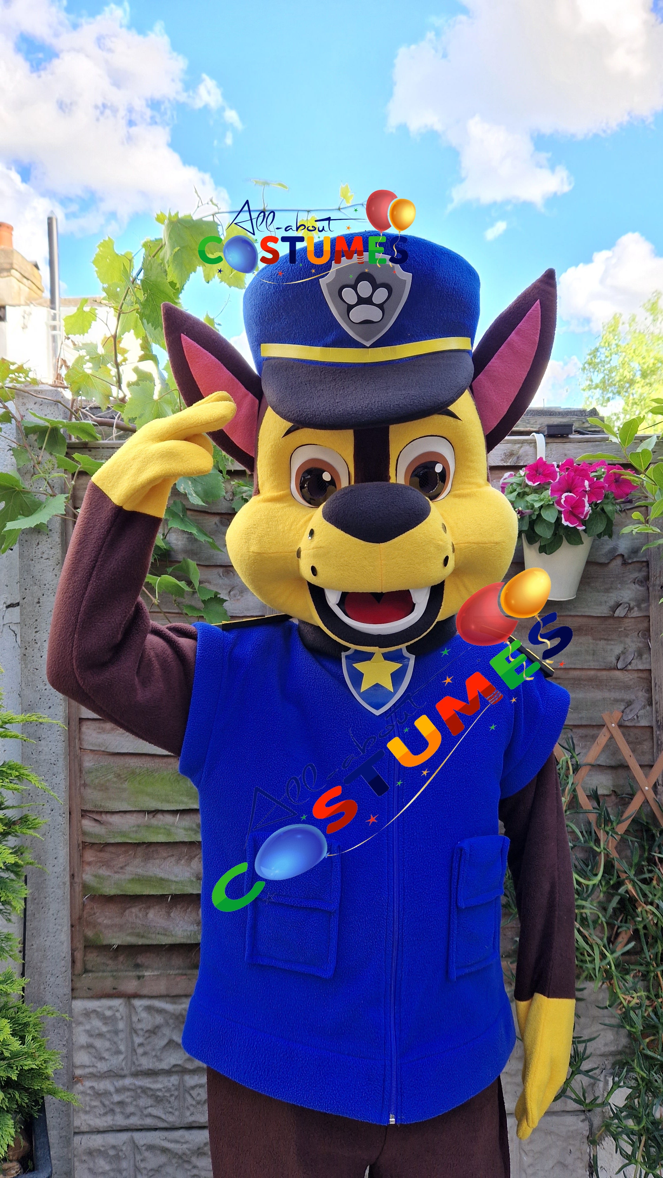 Blue Police Puppy Costume