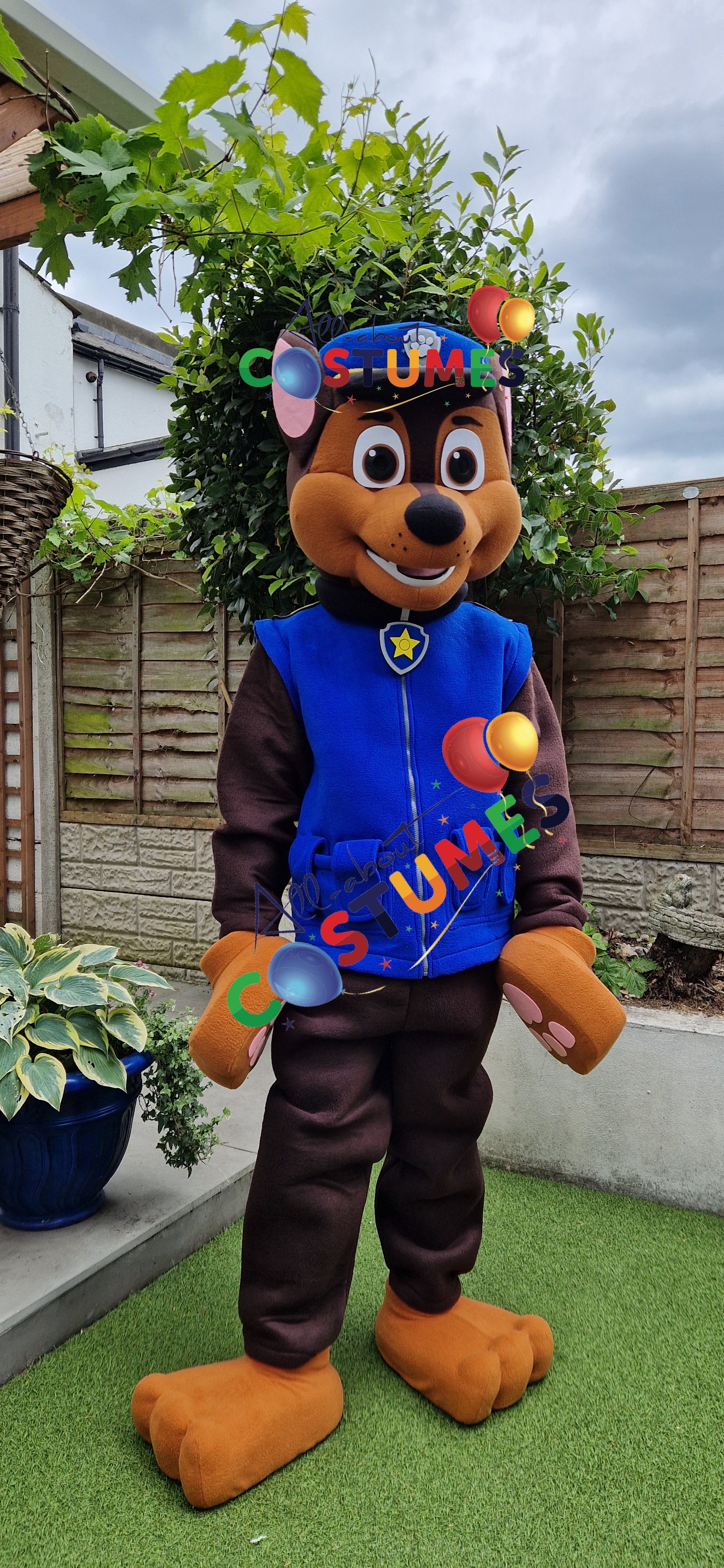 Blue Police Puppy Costume B