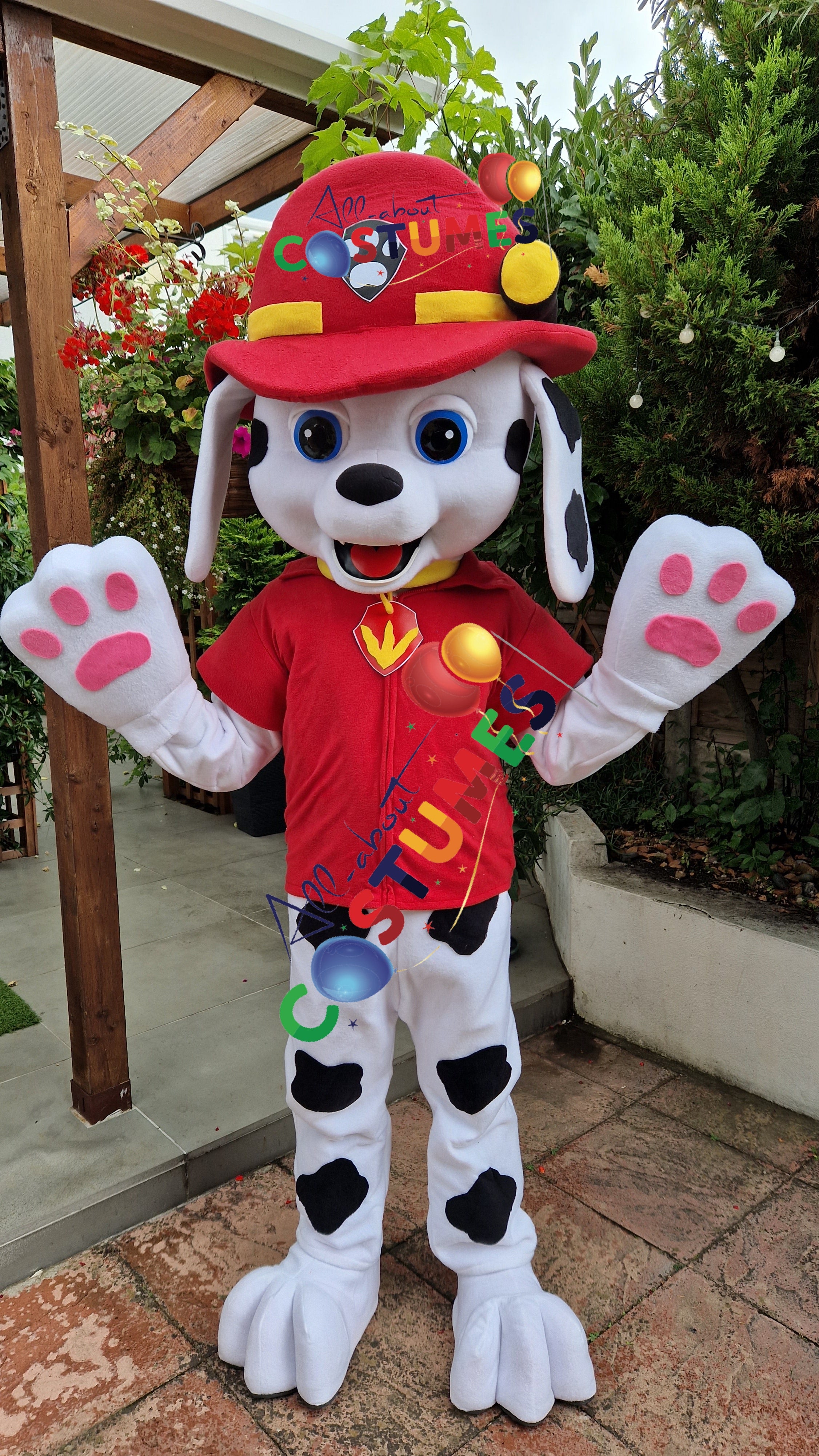 Marshall de la Patrulla Canina con patas rosas