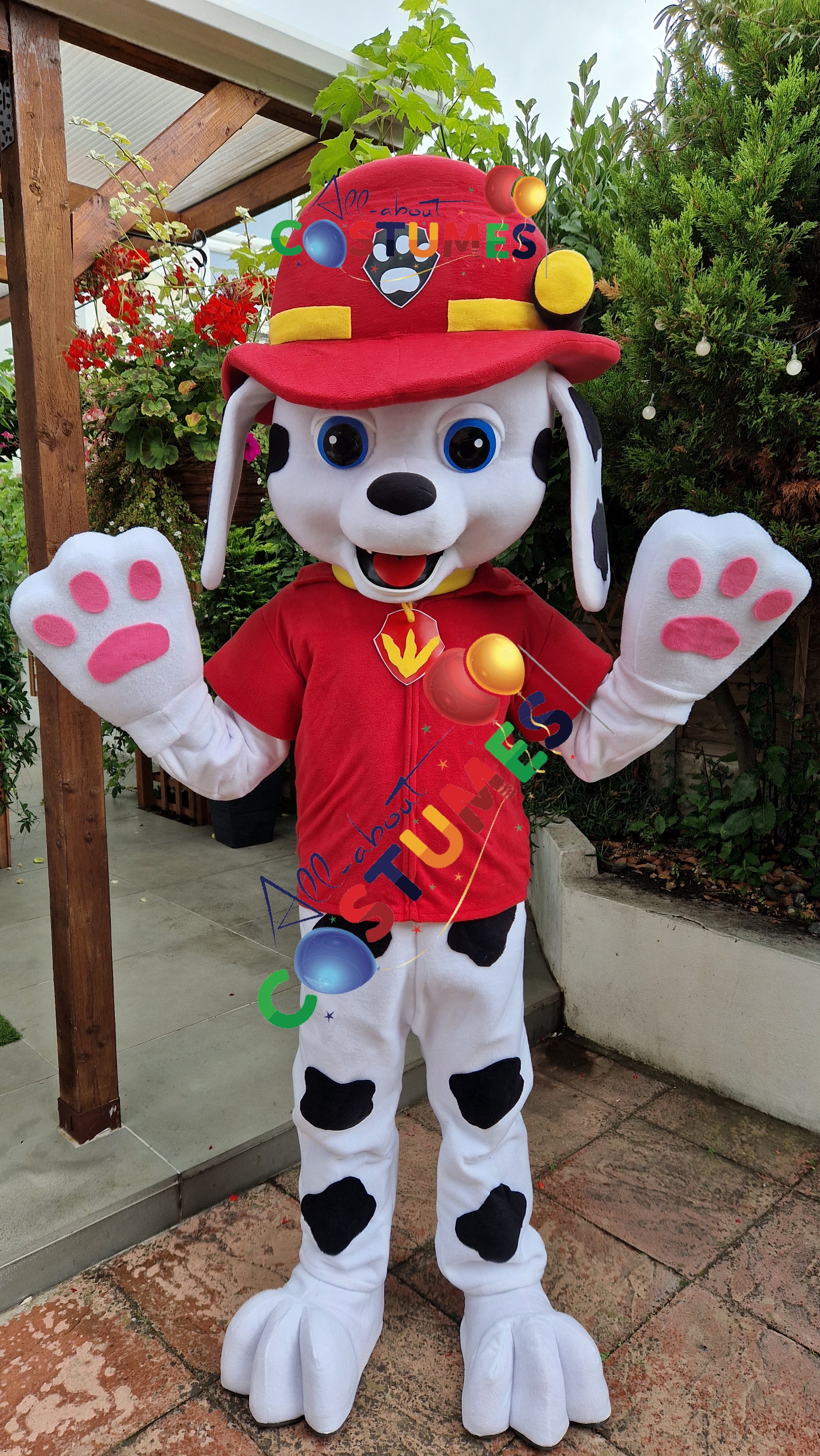 Marshall de la Patrulla Canina con patas rosas