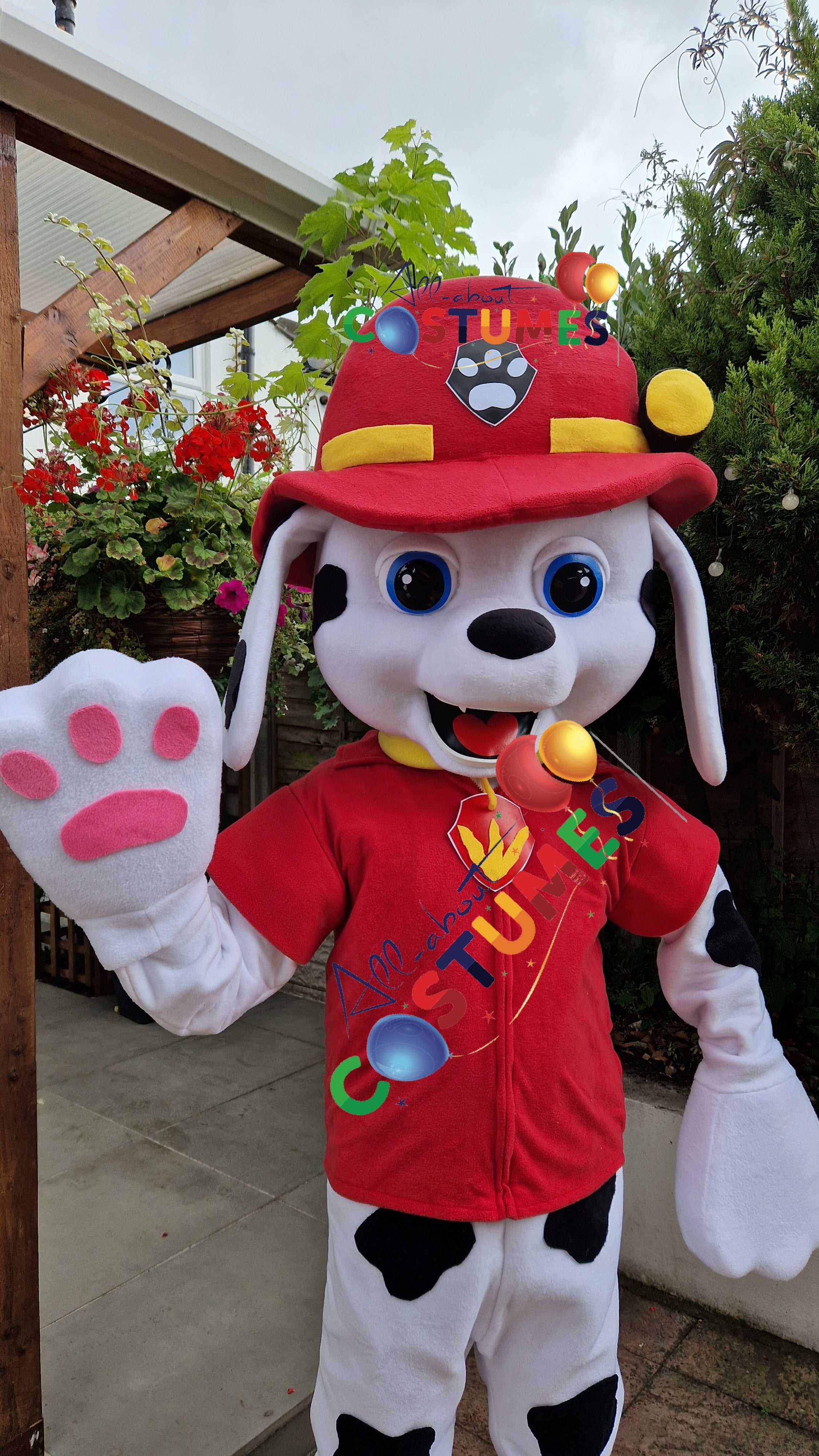 Marshall de la Patrulla Canina con patas rosas