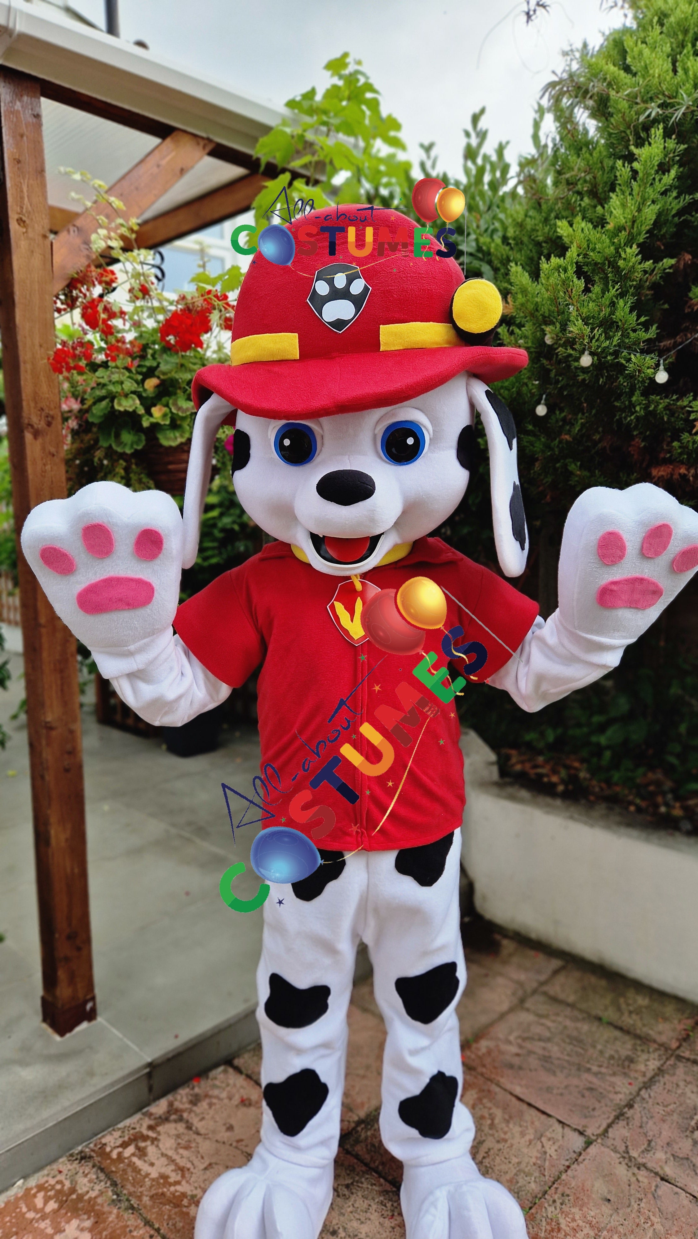 Marshall de la Patrulla Canina con patas rosas