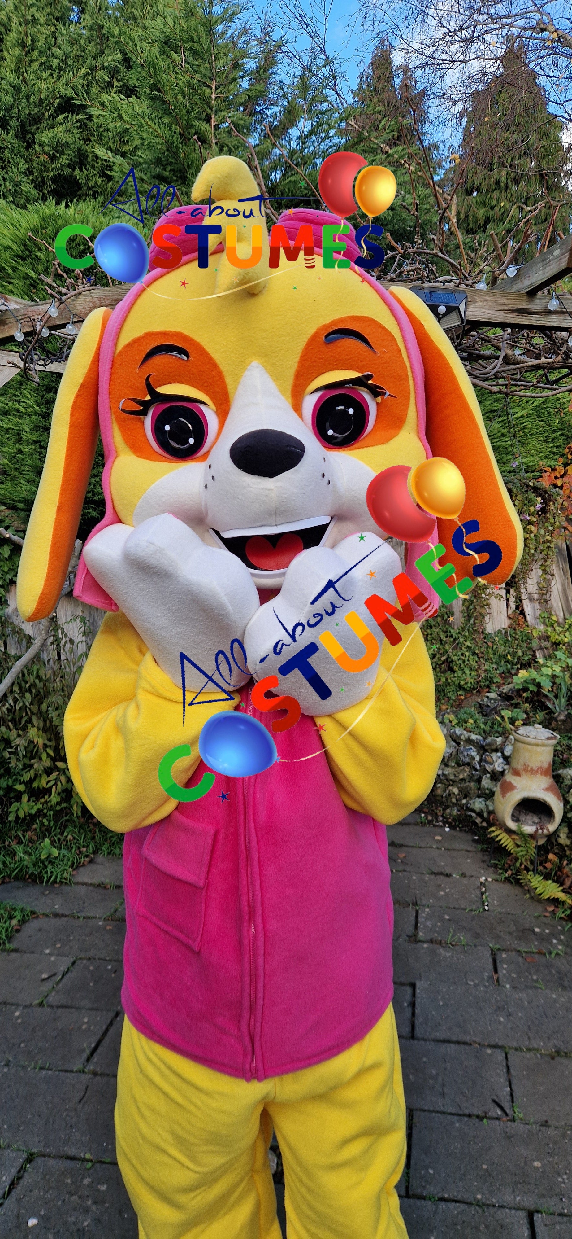 Pink Aviator Puppy Costume B