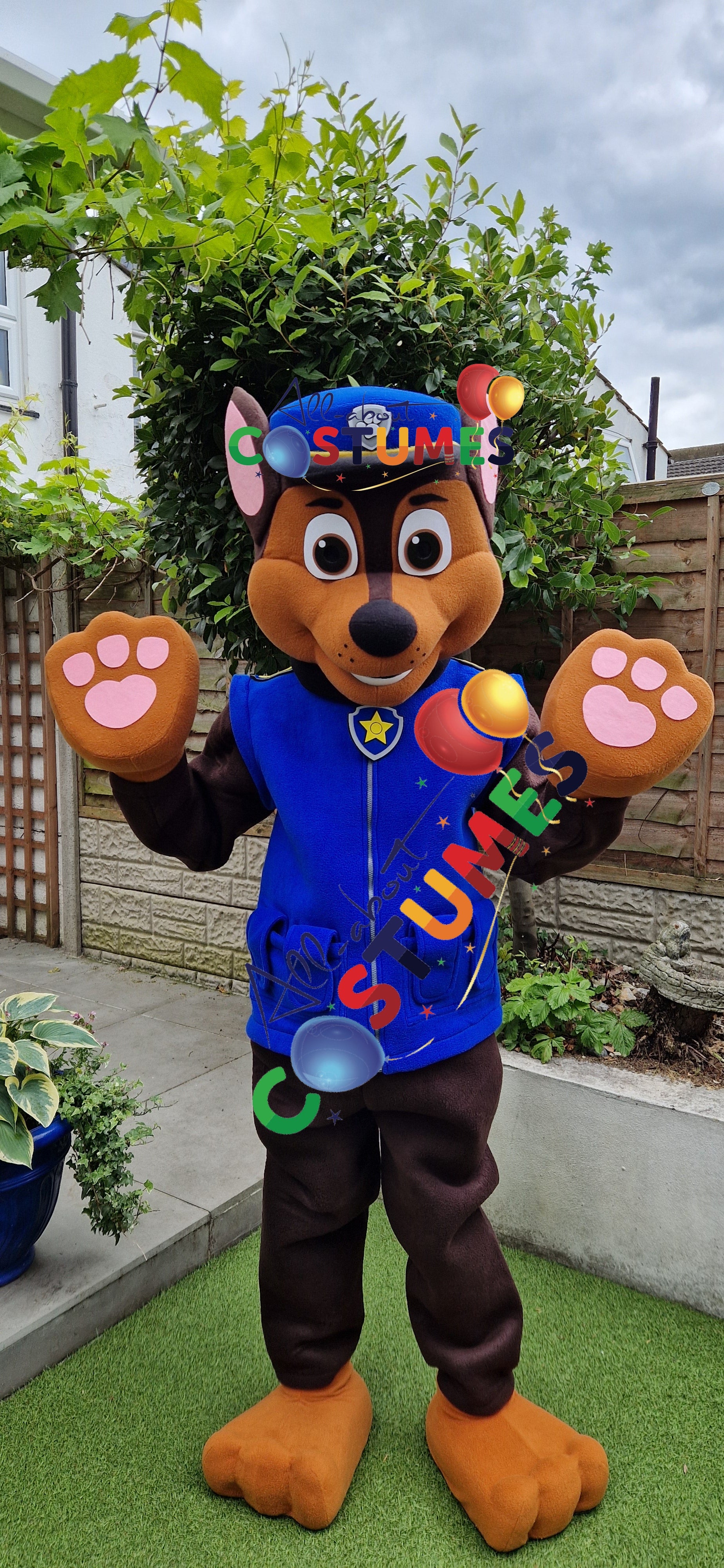 Blue Police Puppy Costume B