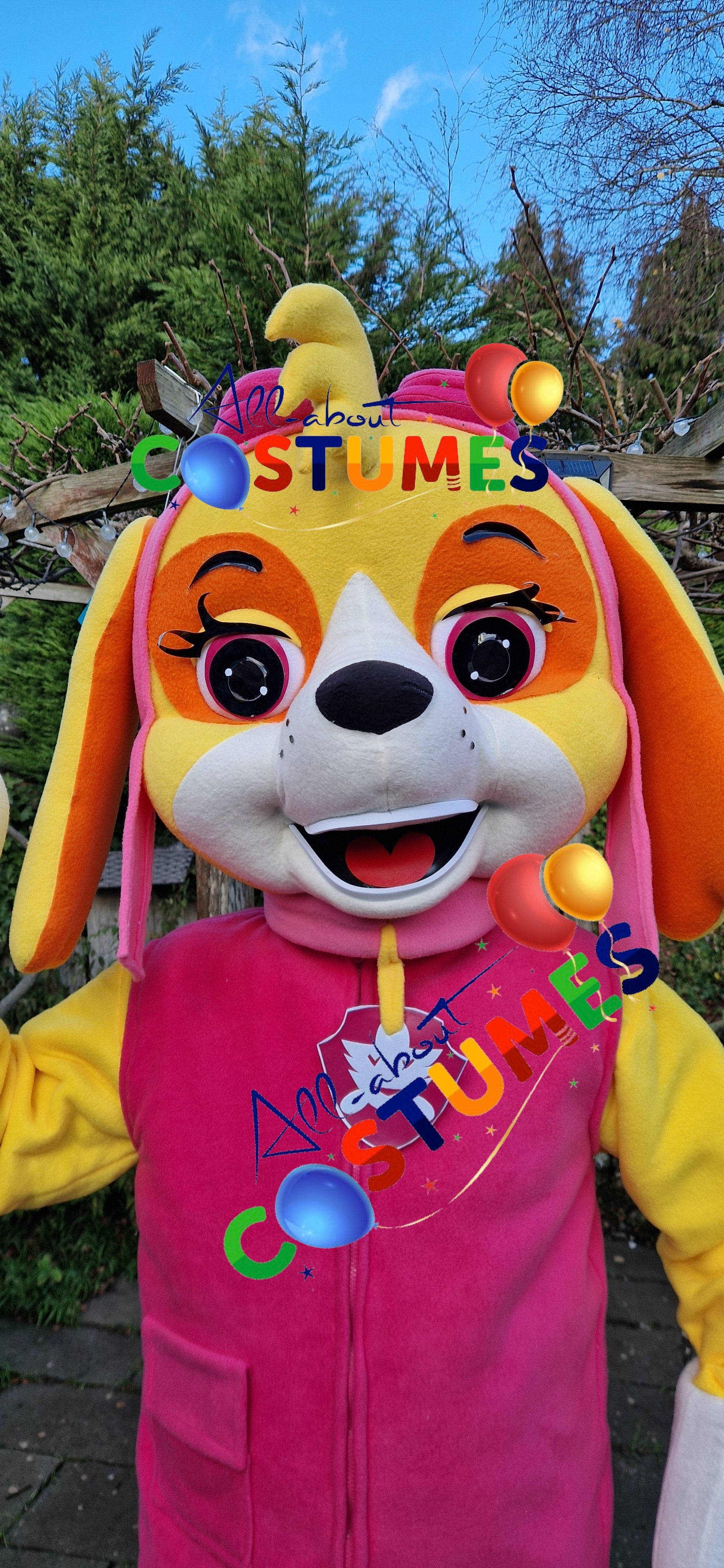 Pink Aviator Puppy Costume B