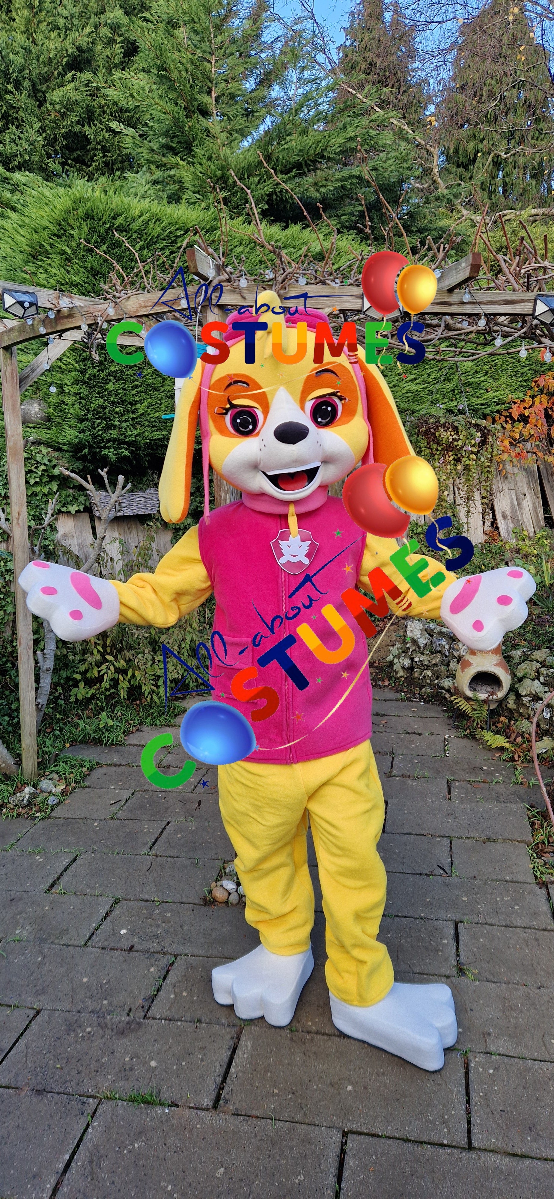 Pink Aviator Puppy Costume B