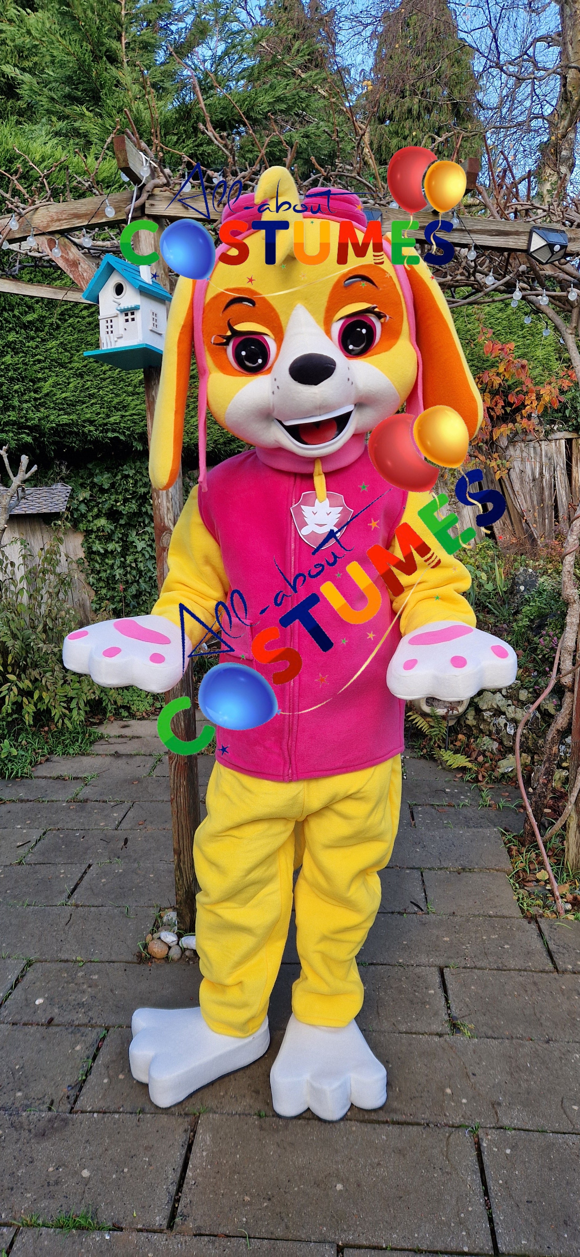 Pink Aviator Puppy Costume B