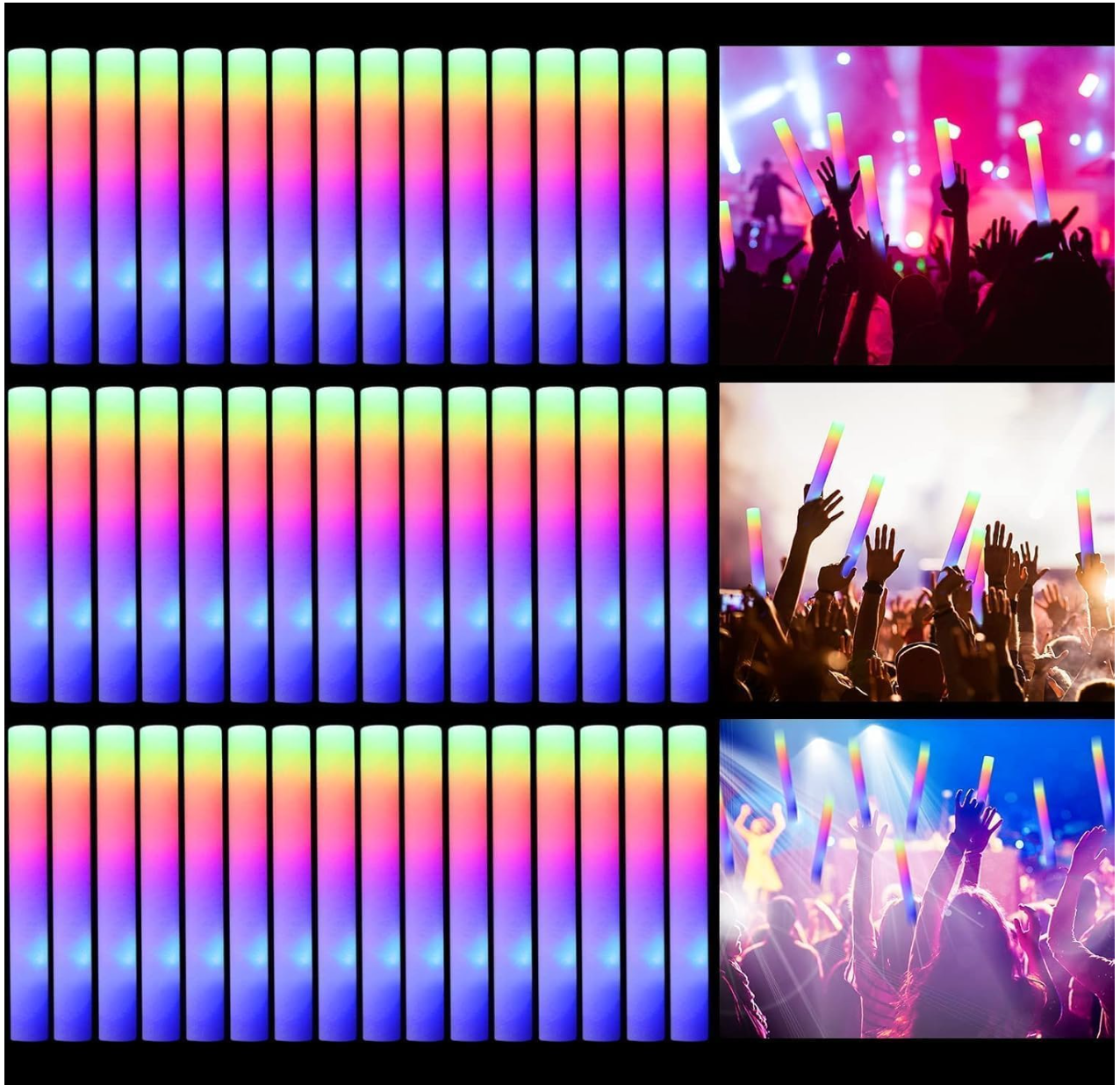 Party LED Flashlight Foam Sticks